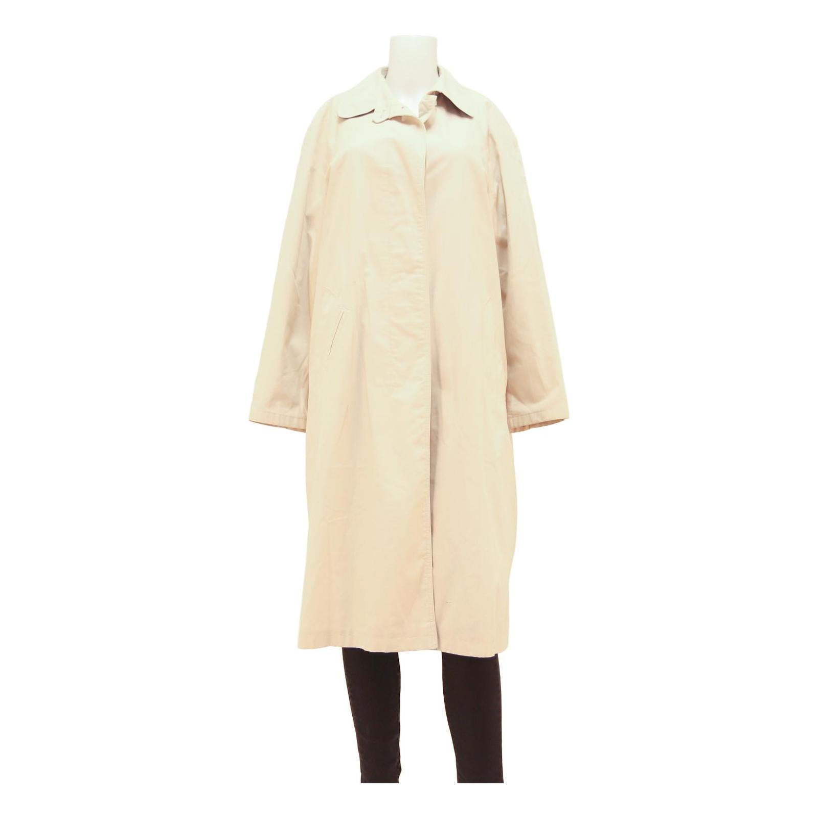 Womens Beige Cotton Blend Plain Button Closure Regular Fit Jacket L Lightweight Refurbished - N/A refurbished available on Cerqular