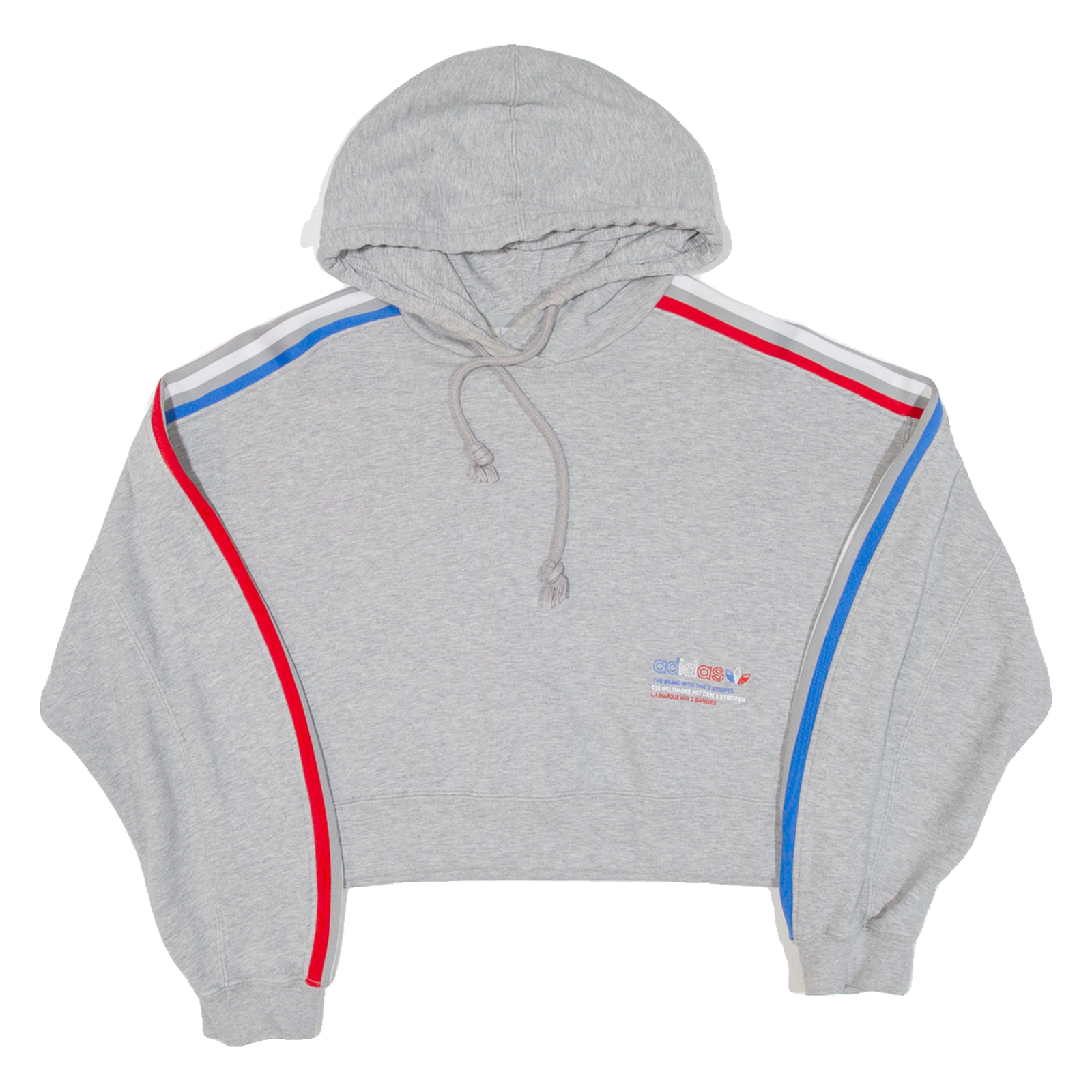 ADIDAS Cropped Womens Grey Hoodie UK 12 Refurbished - N/A refurbished available on Cerqular