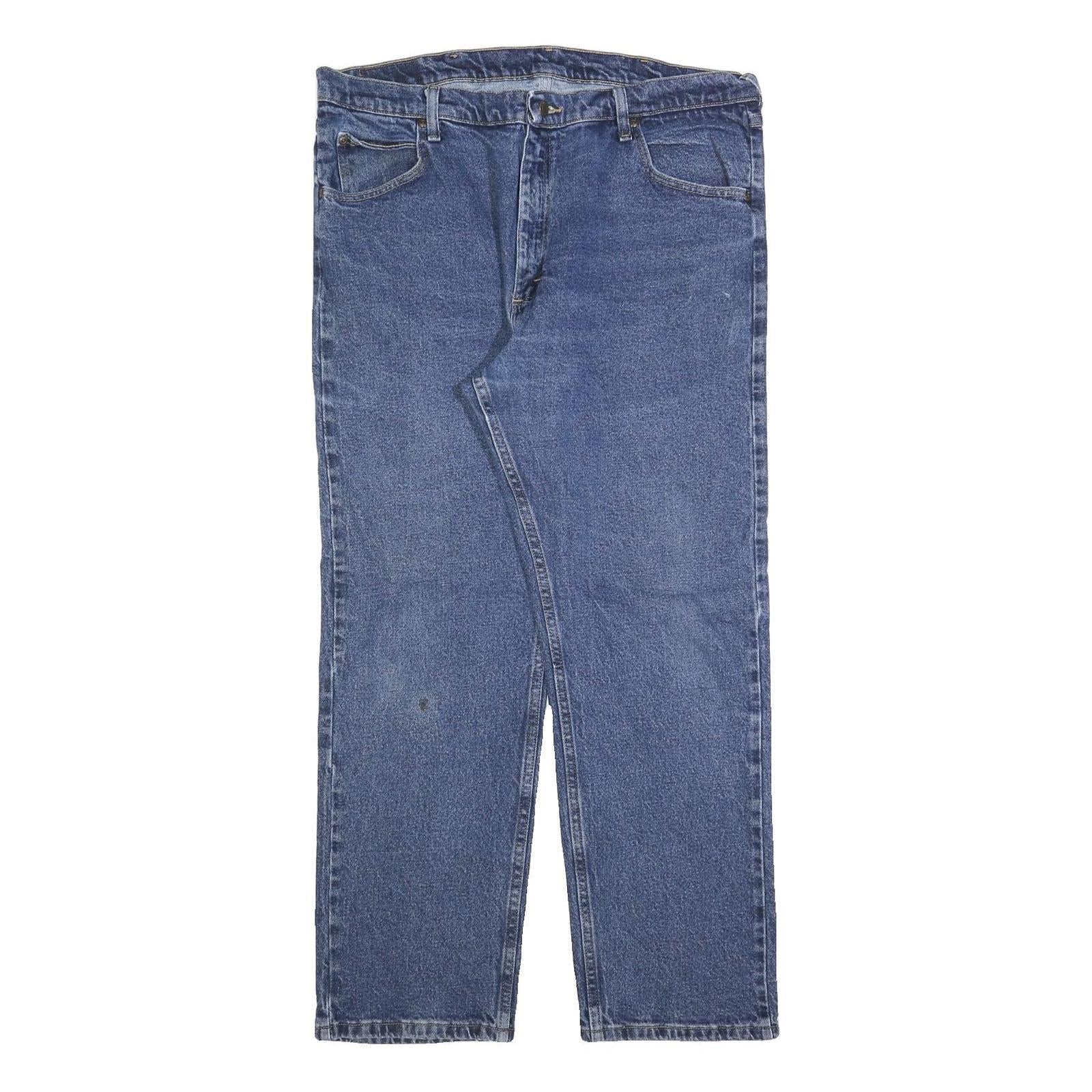 WRANGLER Mens Jeans Blue Regular Straight Denim Medium W38 L30 Classic Fit Zip Refurbished - N/A refurbished available on Cerqular