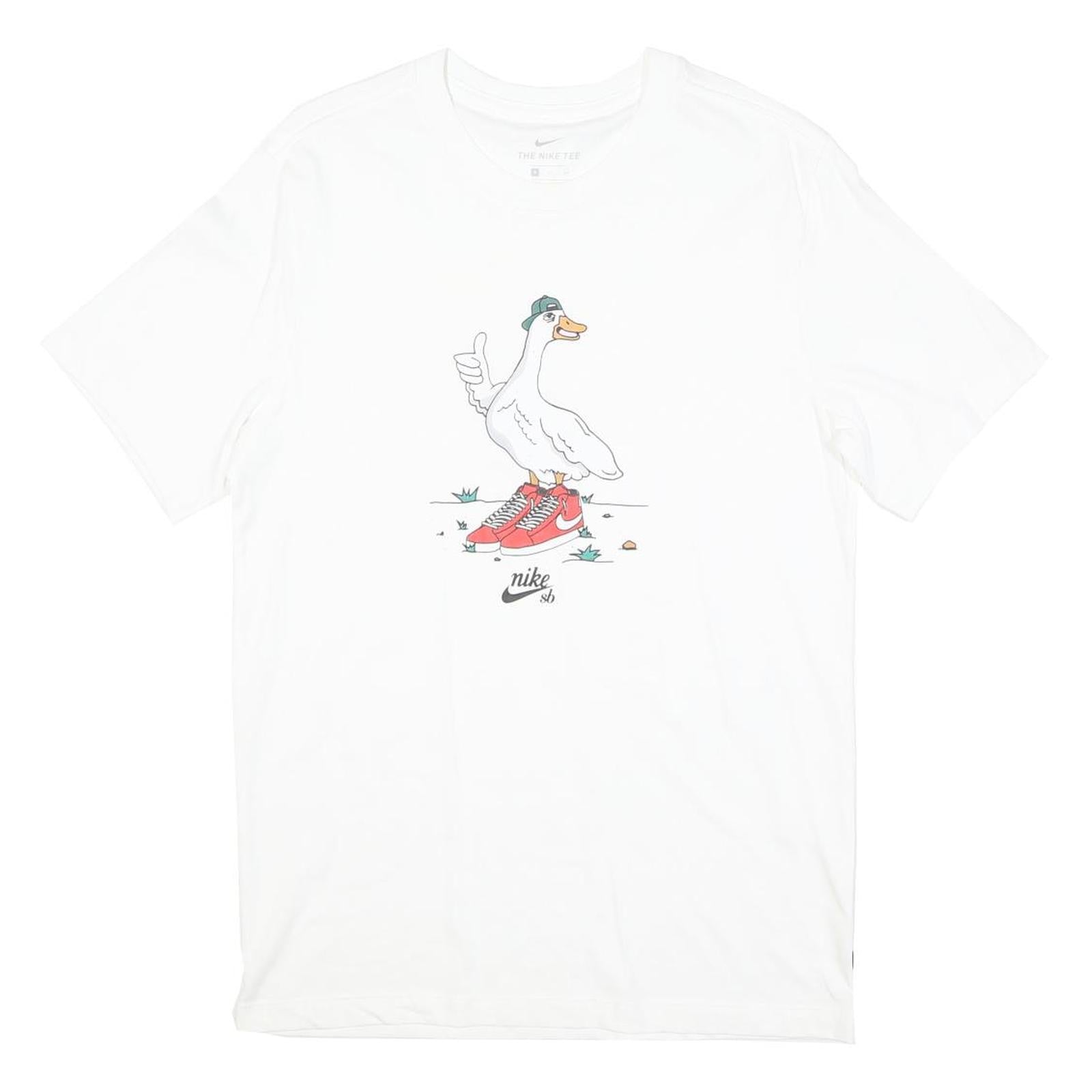 NIKE Mens White Graphic T-Shirt S Short Sleeve Crew Neck Cotton Blend Casual Refurbished - N/A refurbished available on Cerqular