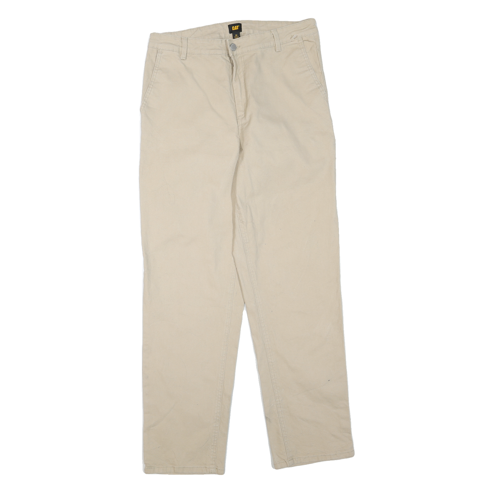 CAT Womens Regular Beige Cotton Blend Trousers W32 L30 Workwear Utility Zip Refurbished - N/A refurbished available on Cerqular