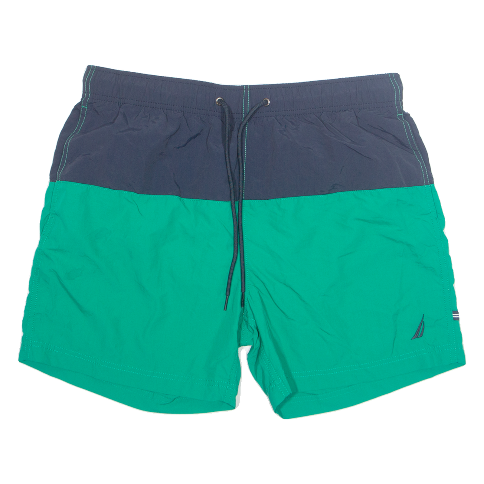 NAUTICA Mesh Lined Mens Swimming Shorts Green Relaxed Colourblock L W34 Refurbished - N/A refurbished available on Cerqular
