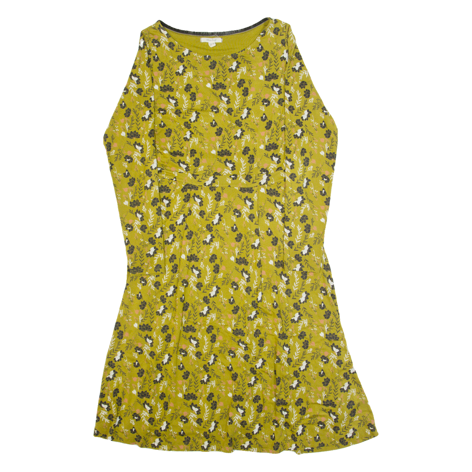 WHITE STUFF Womens A-Line Dress Yellow Floral Long Sleeve Midi UK 8 Refurbished - N/A refurbished available on Cerqular