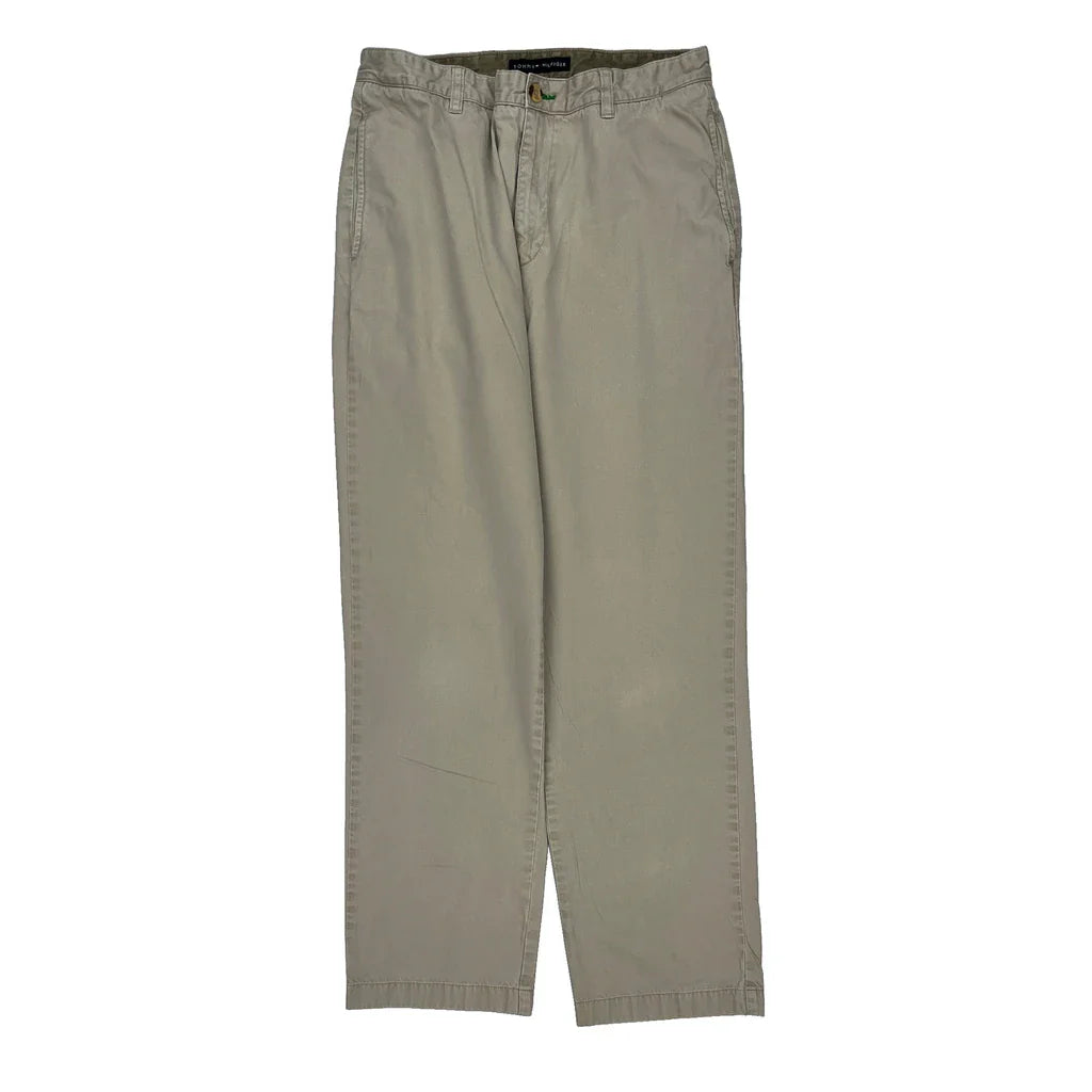 Tommy Hilfiger Chinos - 30W 30L Beige Cotton Refurbished - Thrifted (note: this is a term often used to describe second- refurbished available on Cerqular