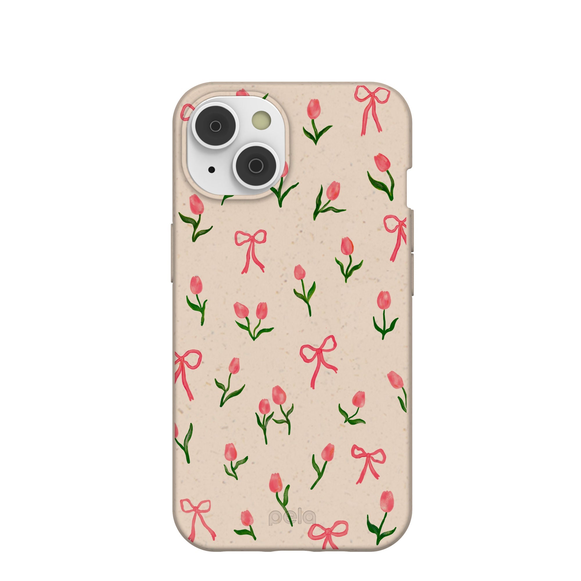 Seashell Tulip Bliss iPhone 14/16e Case Refurbished - Pela Case refurbished available on Cerqular