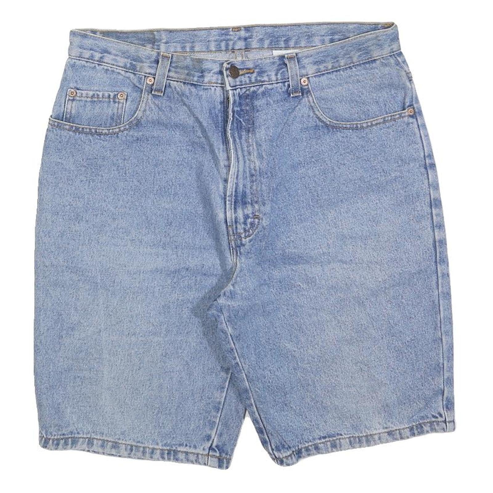 RESQUE Mens Denim Blue Casual Shorts M W34 Cotton Blend Classic Fit Refurbished - N/A refurbished available on Cerqular