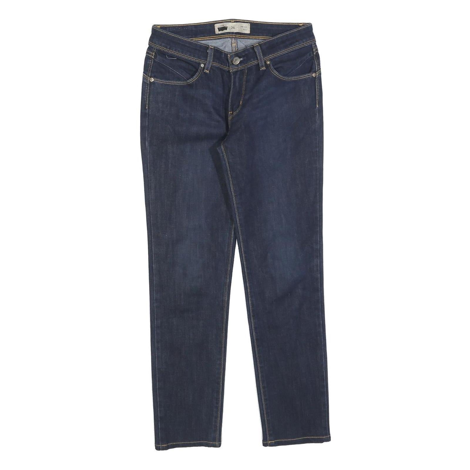 LEVI'S Womens Jeans Blue Slim Skinny Denim Raw W26 L26 Zip Cotton Blend Refurbished - N/A refurbished available on Cerqular