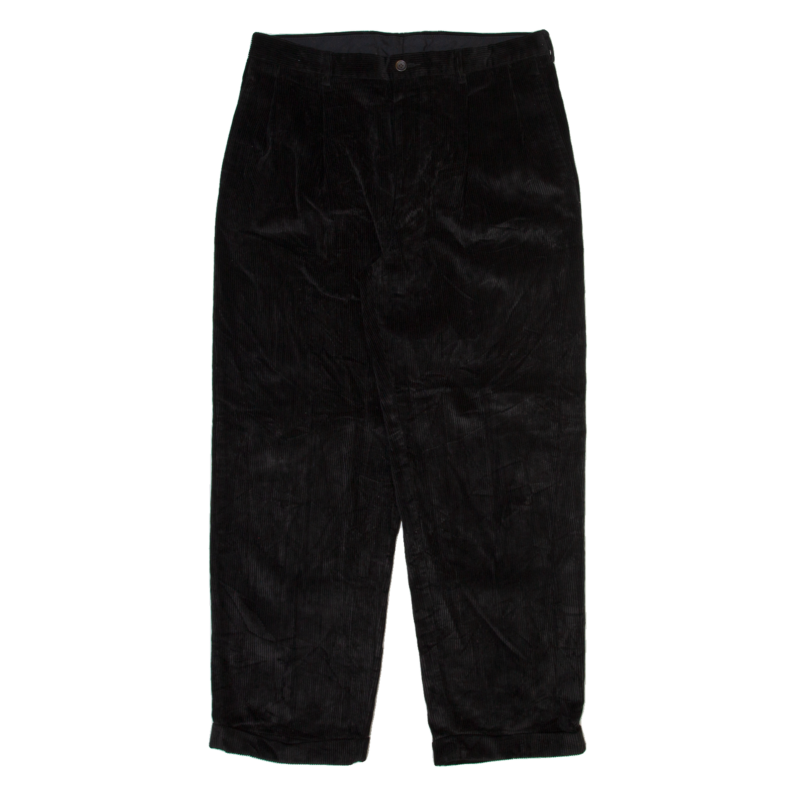 NAUTICA Mens Corduroy Trousers Black Relaxed Straight W36 L30 Refurbished - N/A refurbished available on Cerqular