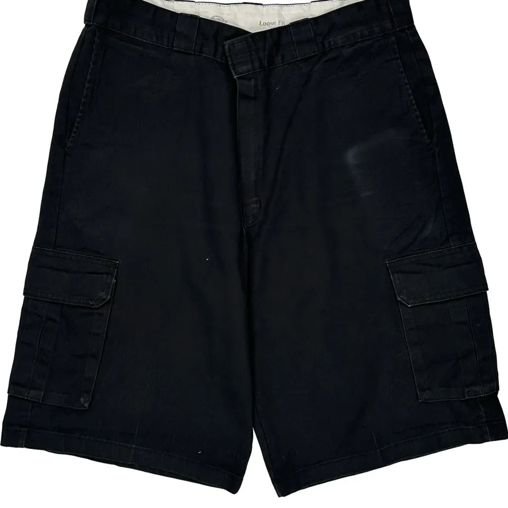 Dickies Cargo Shorts - 34W 10L Black Cotton Refurbished - Thrifted (note: this is a term often used to describe second- refurbished available on Cerqular