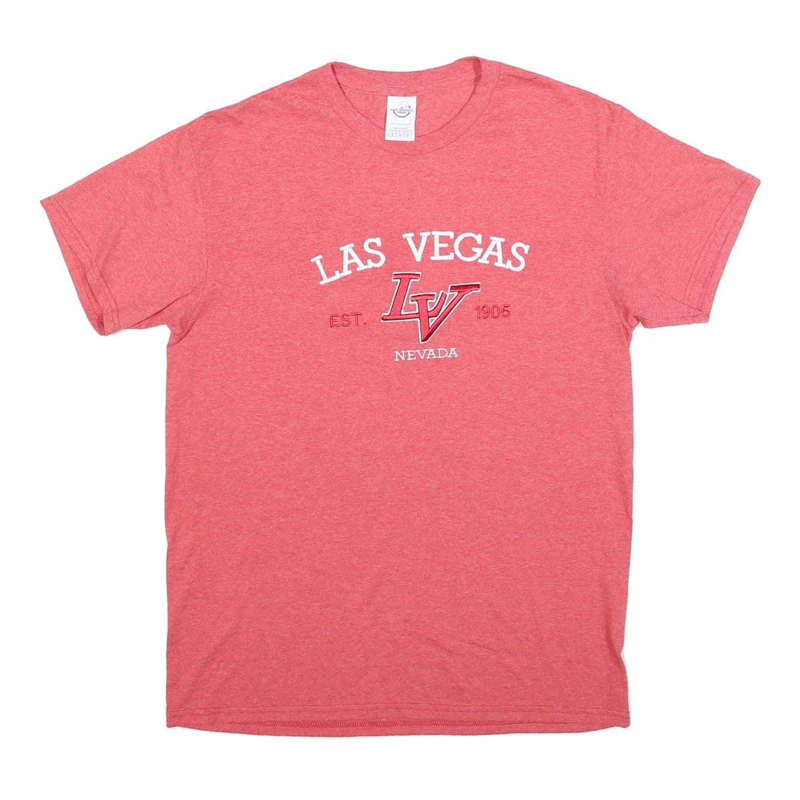DELTA Mens Red Las Vegas Cotton Blend T-Shirt M Short Sleeve Crew Neck Casual Refurbished - N/A refurbished available on Cerqular