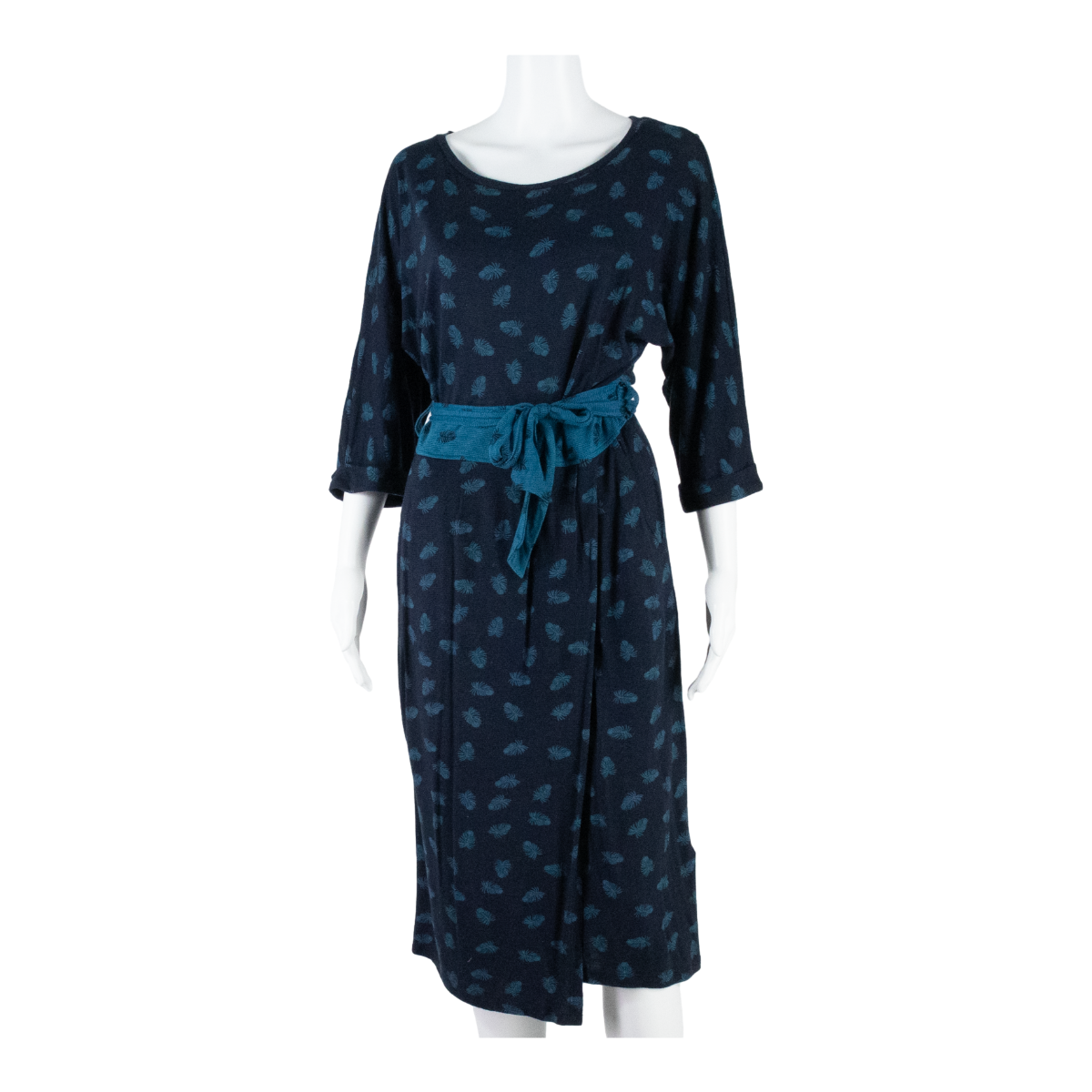 MONSOON Feather Design Womens A-Line Dress Blue Midi S Refurbished - N/A refurbished available on Cerqular