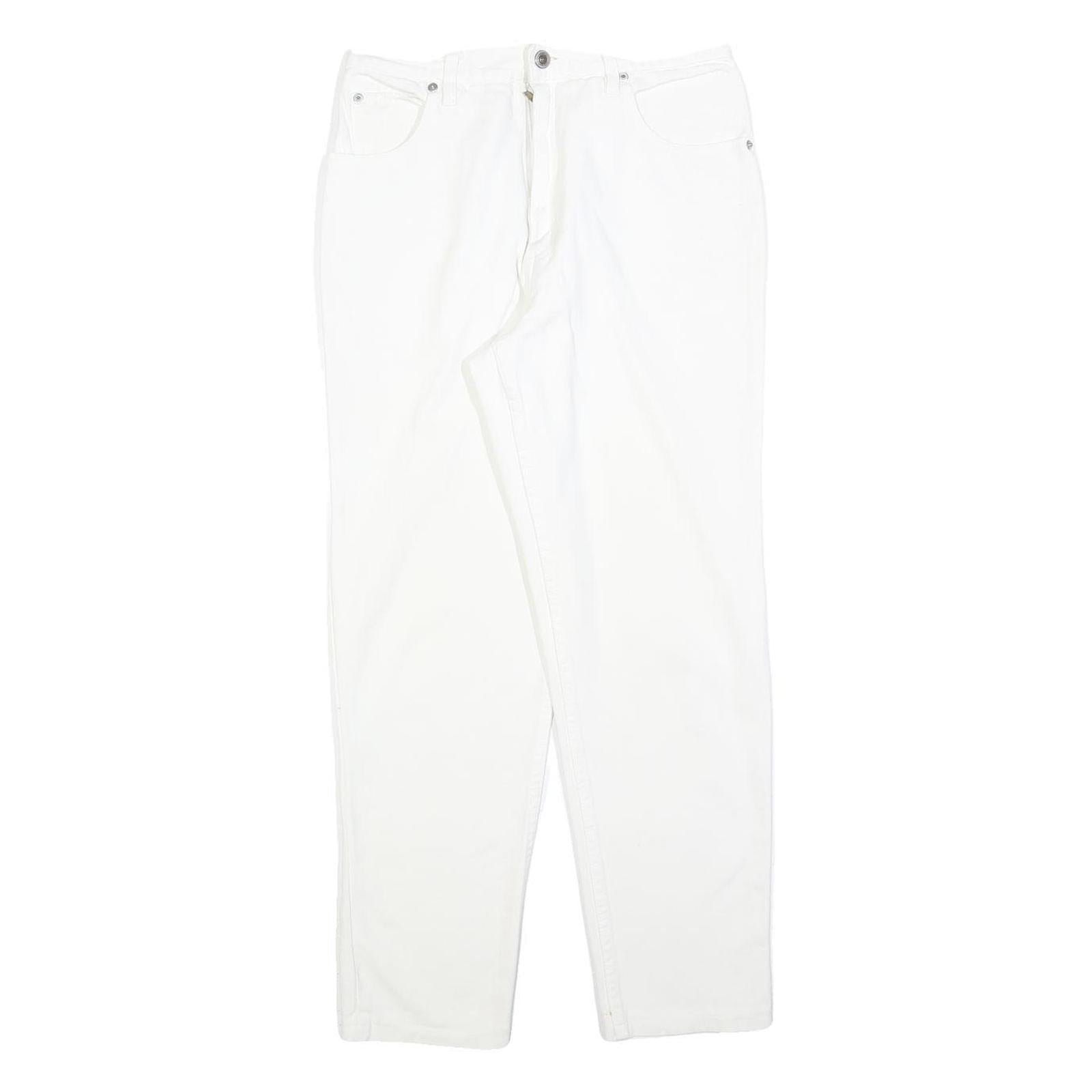 SYLVANIA FASHION Womens White Regular Fit Straight Denim Jeans W28 L28 Cotton Refurbished - N/A refurbished available on Cerqular