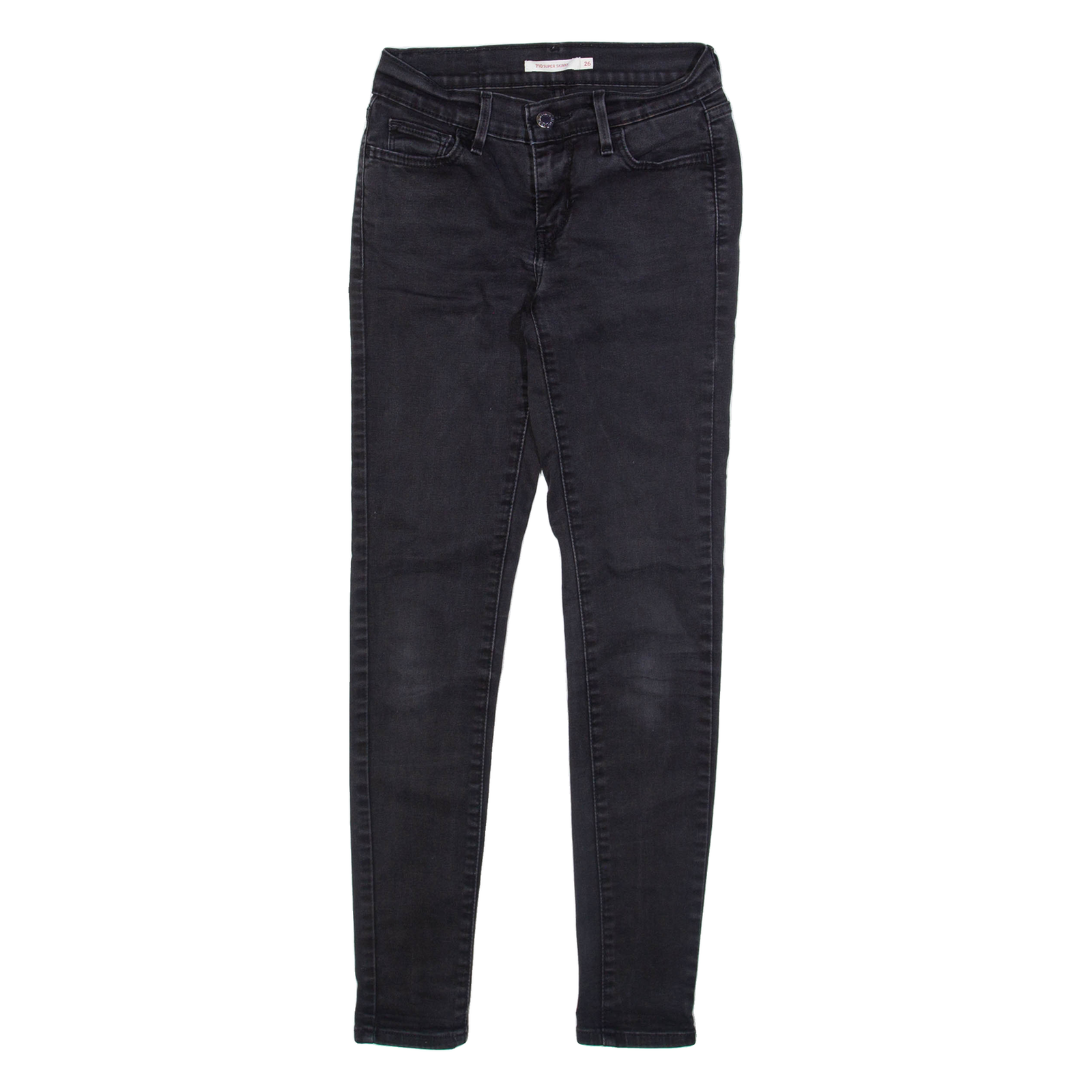 LEVI'S Womens Jeans Black Slim Skinny W24 L28 Refurbished - N/A refurbished available on Cerqular