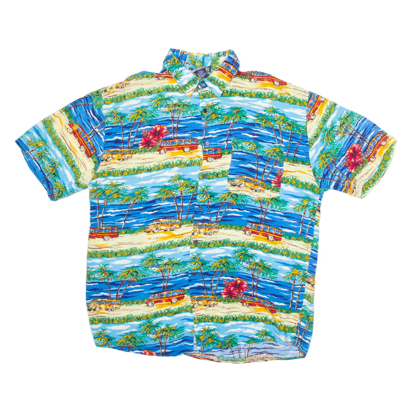 IMPERIAL Mens Hawaiian Shirt Blue Floral L Refurbished - N/A refurbished available on Cerqular