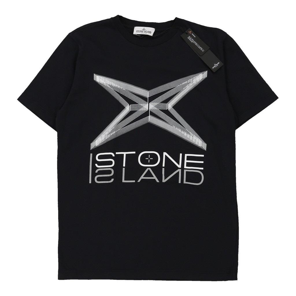 14 Years Stone Island Graphic T-Shirt - Medium Black Cotton | Size: medium Refurbished - N/A (Preloved Designer is not a specific brand, it refurbished available on Cerqular