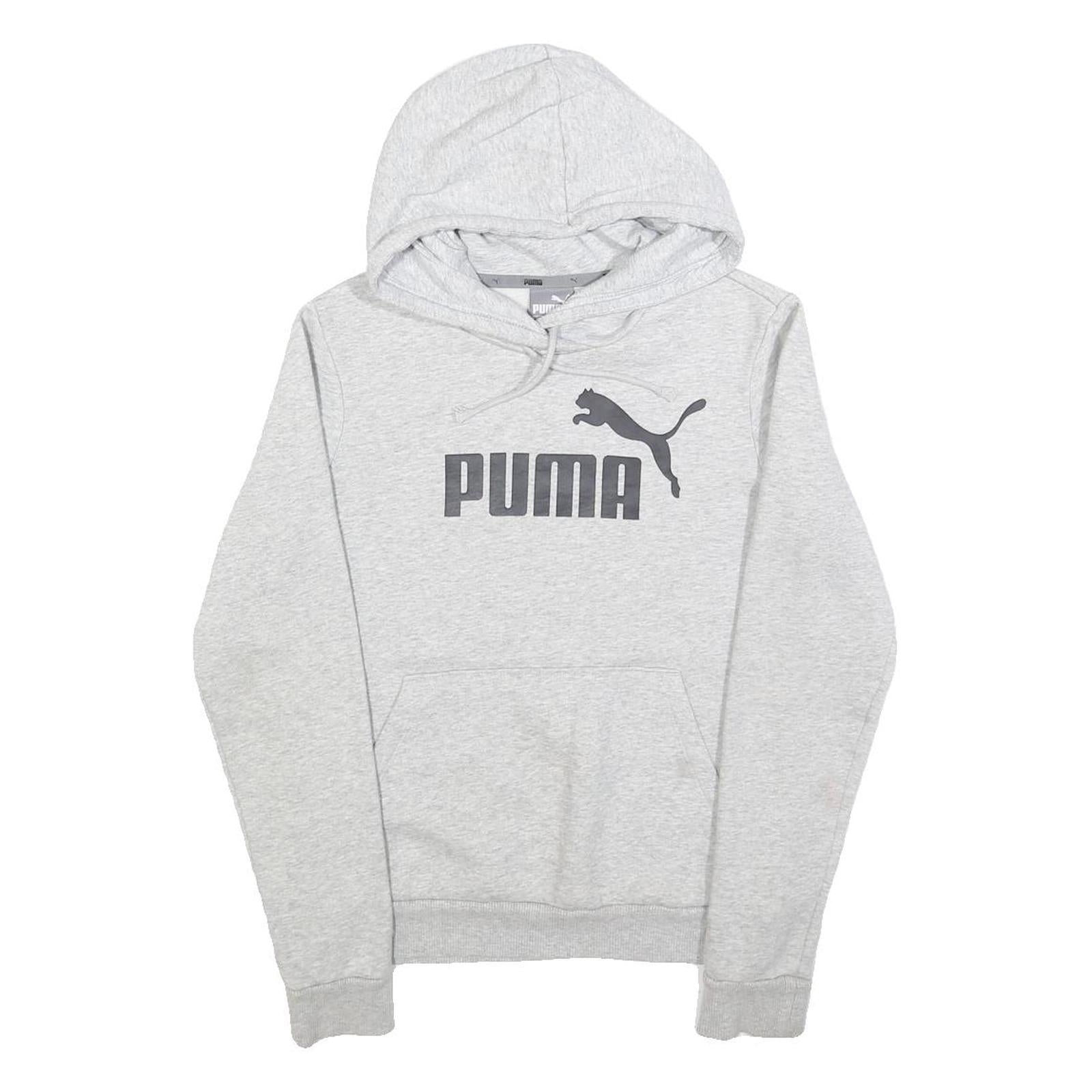 PUMA Womens Grey Hoodie UK 8 Cotton Blend Casual Pullover Sweatshirt Refurbished - N/A refurbished available on Cerqular