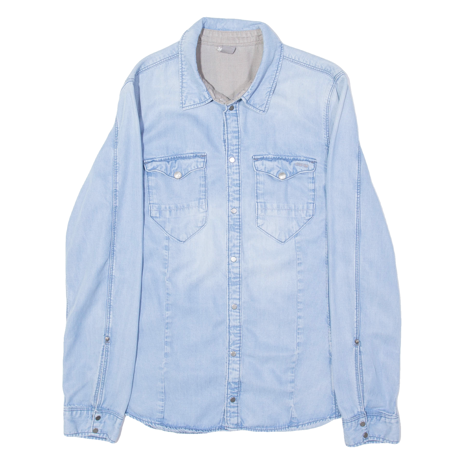 GSTAR RAW Mens Denim Shirt Blue Long Sleeve S Refurbished - N/A refurbished available on Cerqular