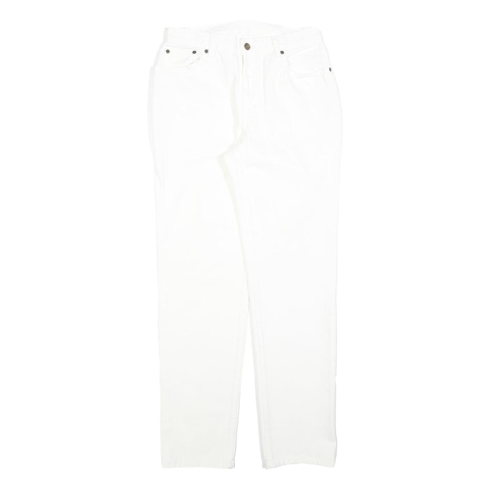 JEANOLOGY Womens White Regular Fit Straight Denim Jeans W28 L30 Zip Cotton Blend Refurbished - N/A refurbished available on Cerqular