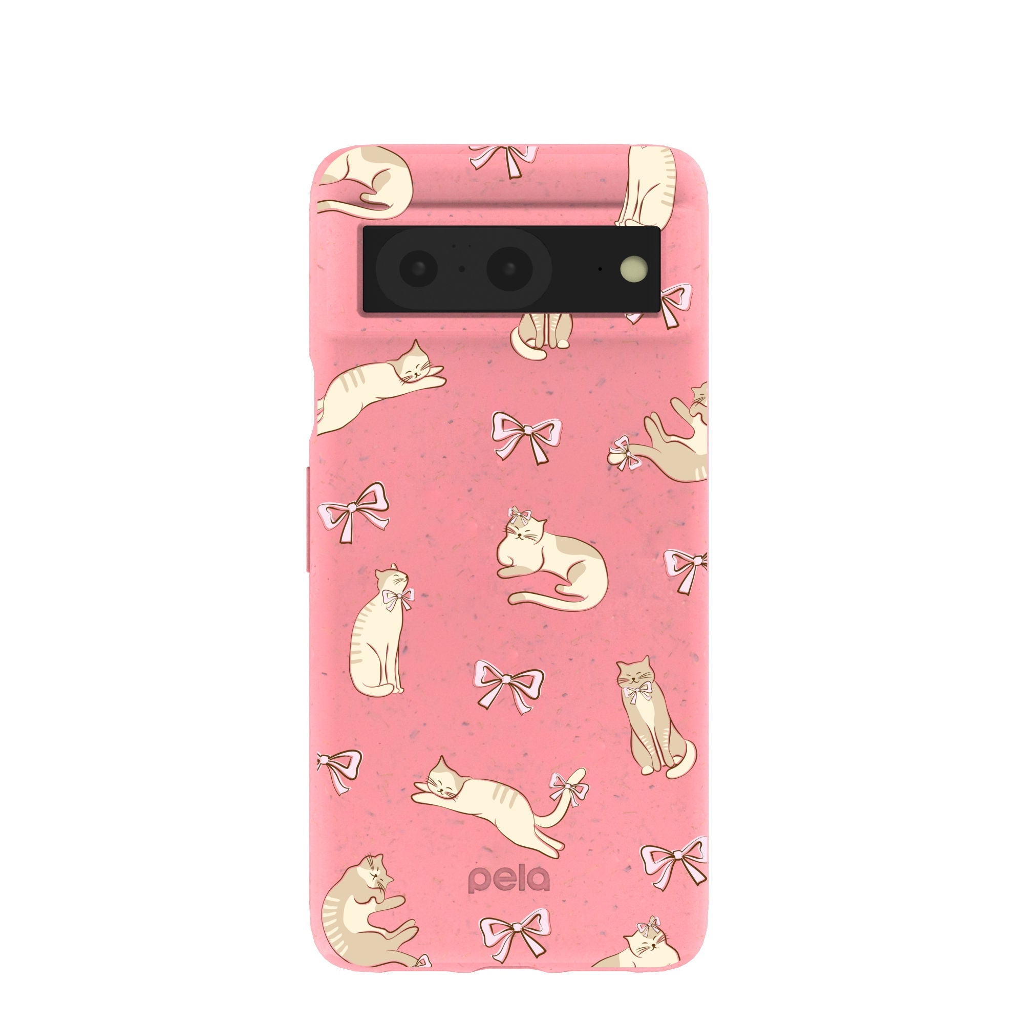 Bubblegum Pink Purrfection Google Pixel 8 Case Refurbished - Pela Case refurbished available on Cerqular