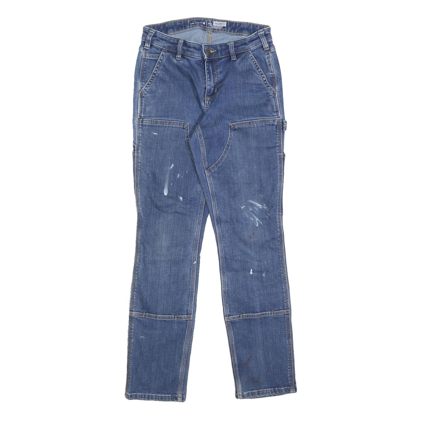 CARHARTT Womens Slim Blue Denim Jeans W26 L29 Workwear Pockets Utility Refurbished - N/A refurbished available on Cerqular
