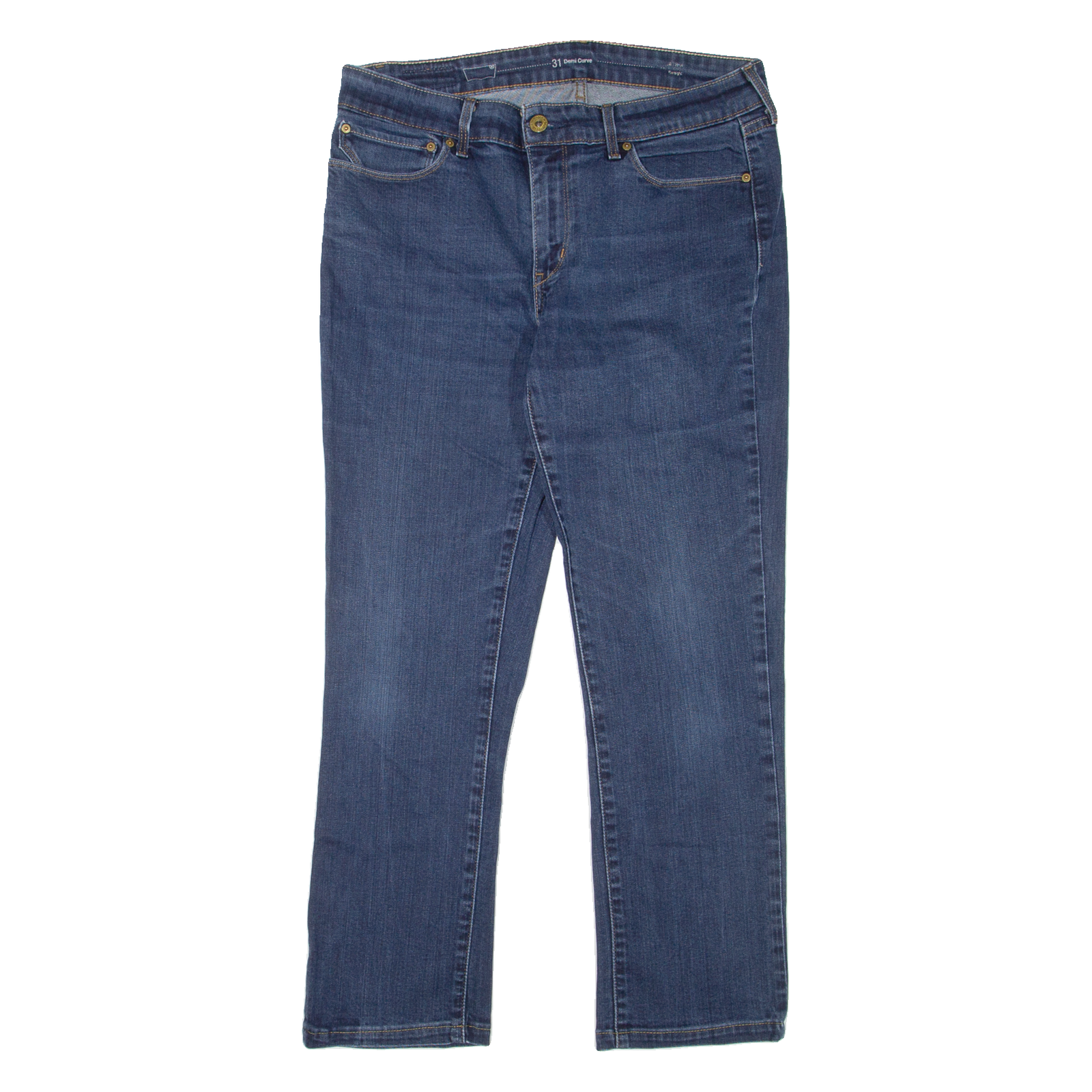 LEVI'S Womens Jeans Blue Regular Straight W31 L26 Refurbished - N/A refurbished available on Cerqular