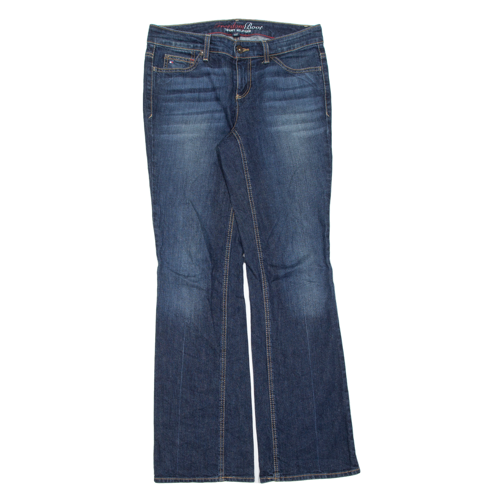 TOMMY HILFIGER Womens Jeans Blue Slim Bootcut Stone Wash W32 L33 Refurbished - N/A refurbished available on Cerqular