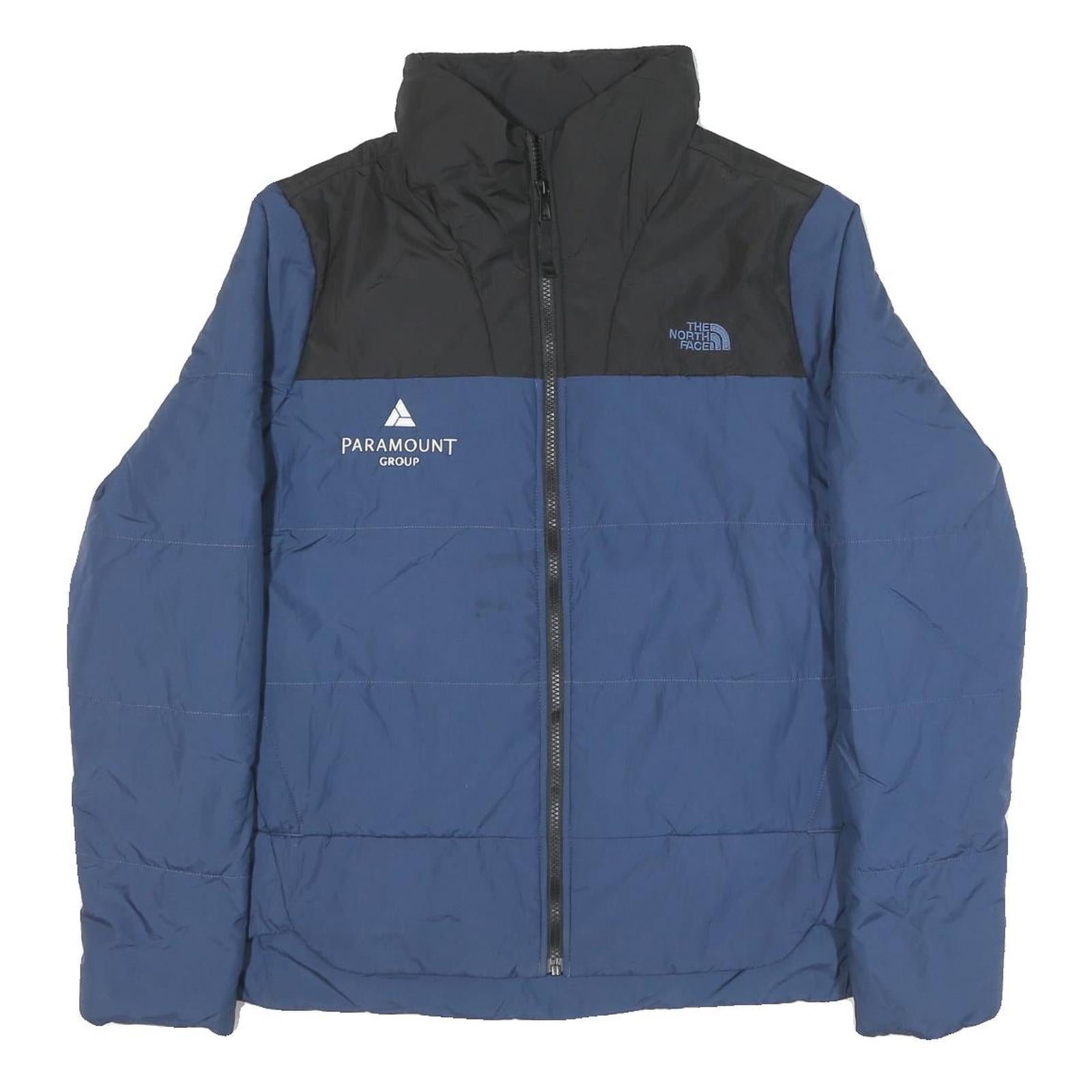 THE NORTH FACE Womens Blue & Black Zip Jacket XL Polyester Blend Outdoor Padded Refurbished - N/A refurbished available on Cerqular