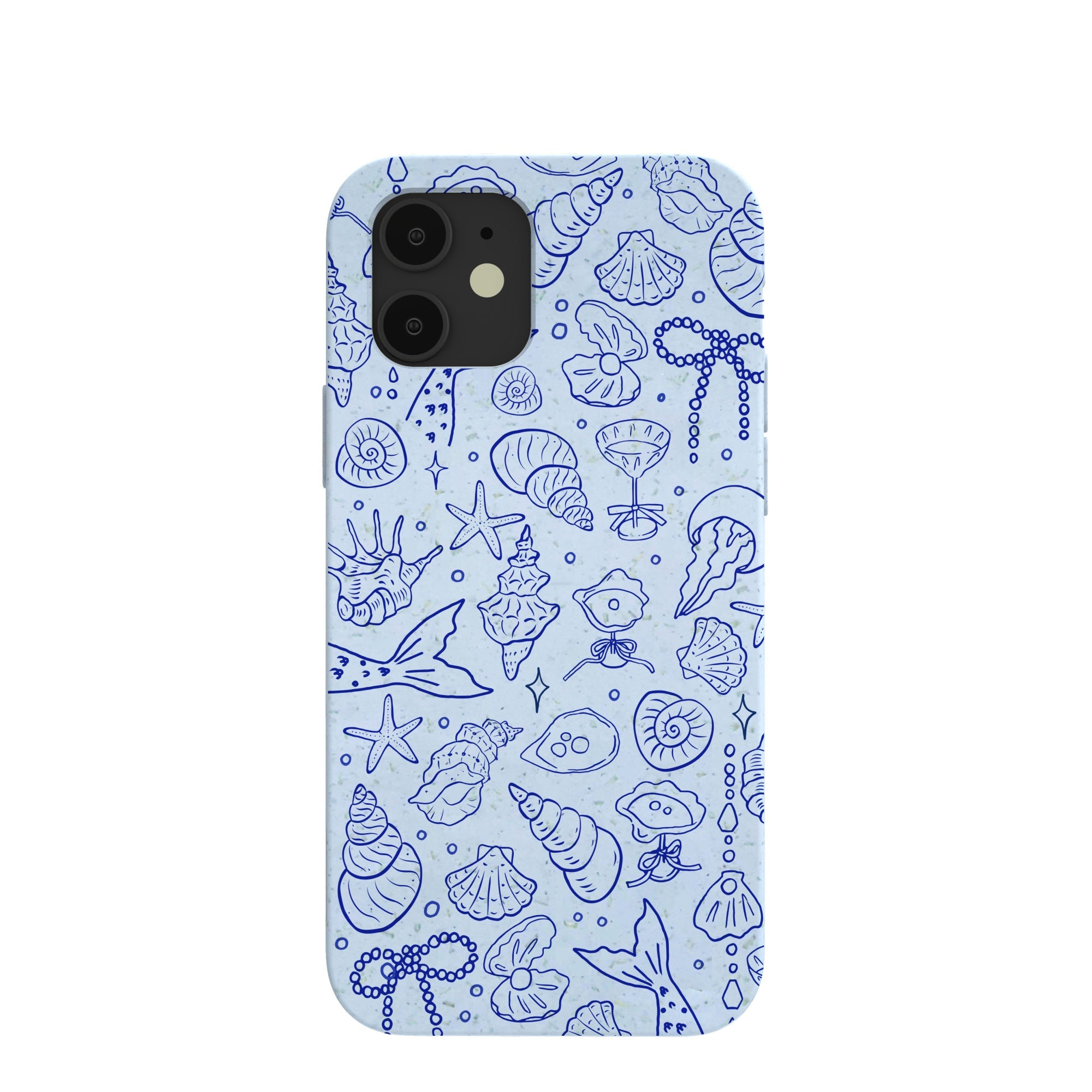 Powder Blue Ocean Charms iPhone 12/ iPhone 12 Pro Case Refurbished - Pela Case refurbished available on Cerqular