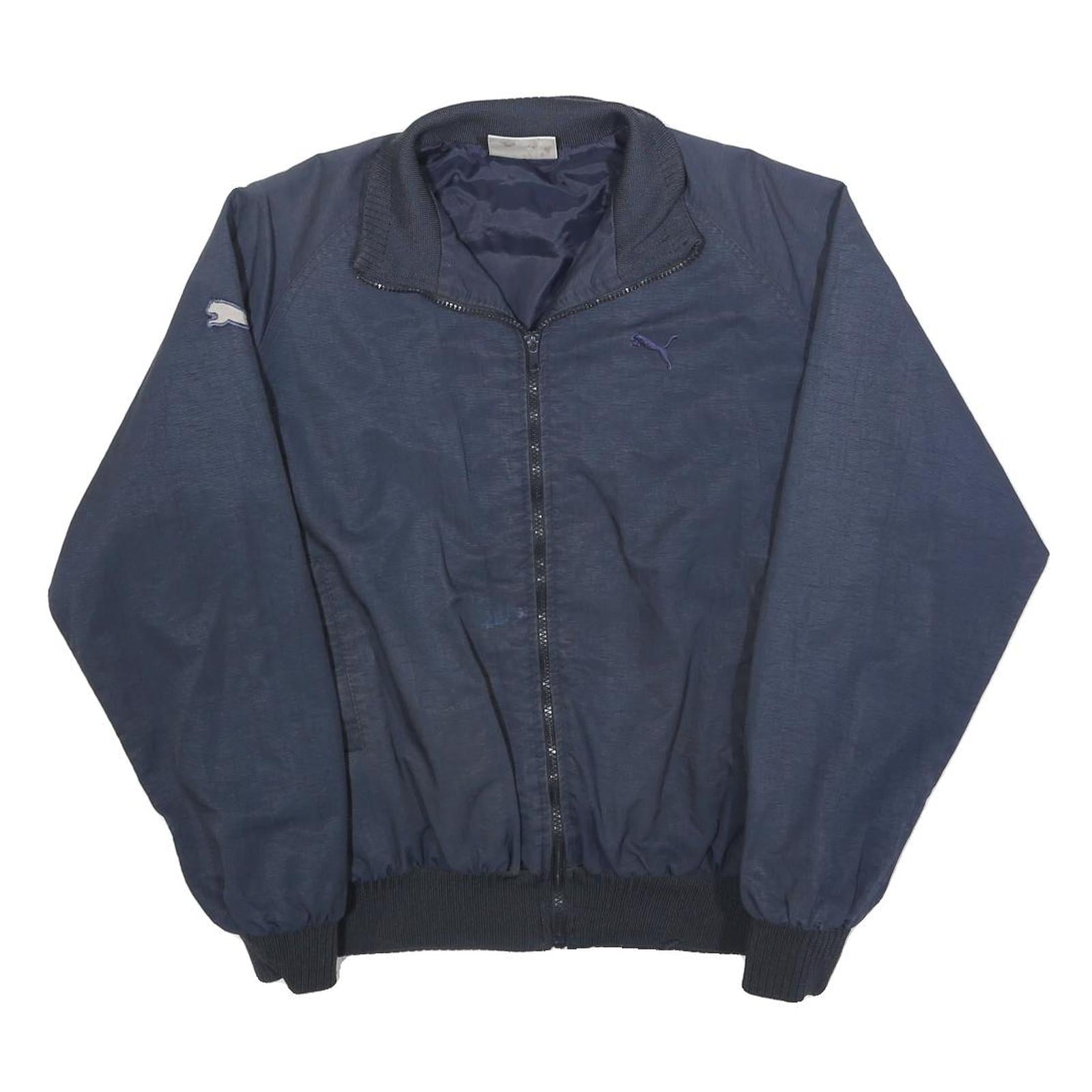 PUMA Mens Navy Blue Zip Jacket S Polyester Blend Plain Lightweight Casual Refurbished - N/A refurbished available on Cerqular