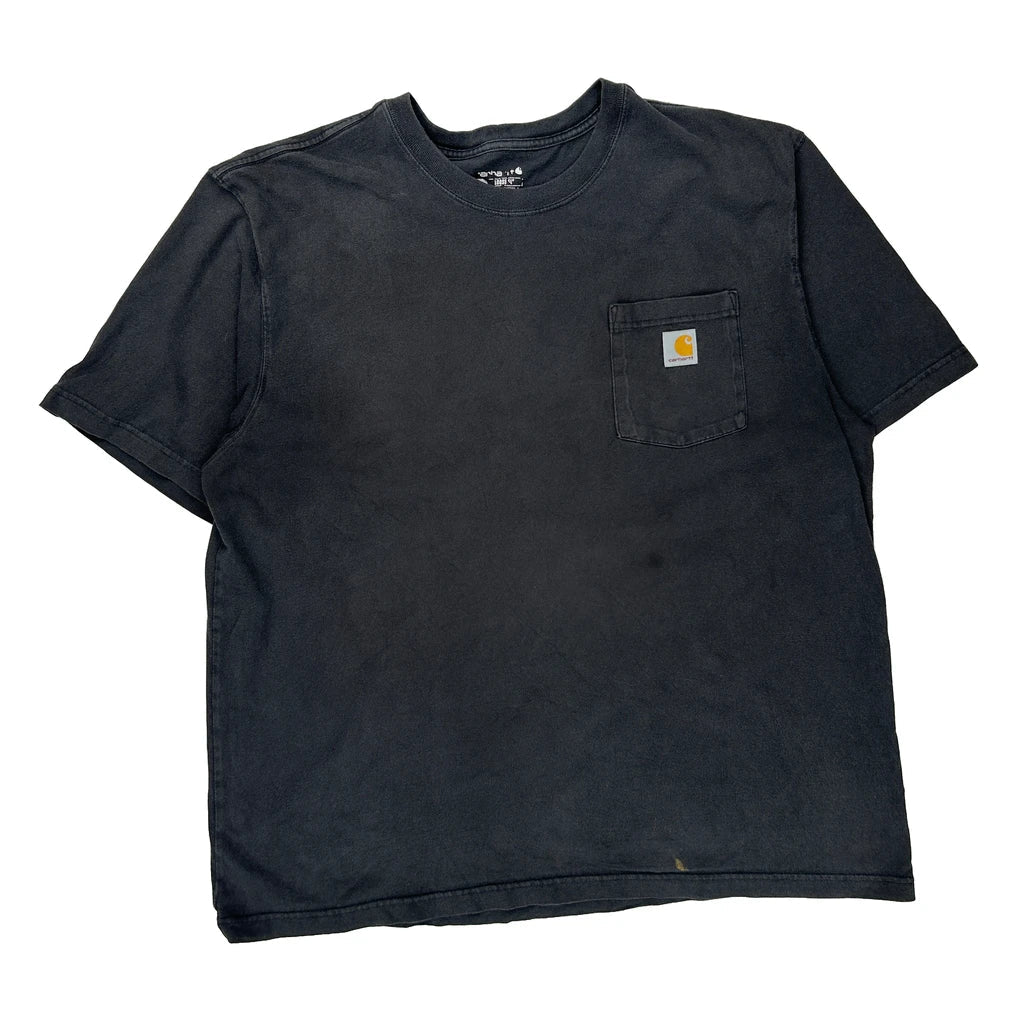 Carhartt Graphic T-Shirt - XL Black Cotton Refurbished - Thrifted (note: this is a term often used to describe second- refurbished available on Cerqular