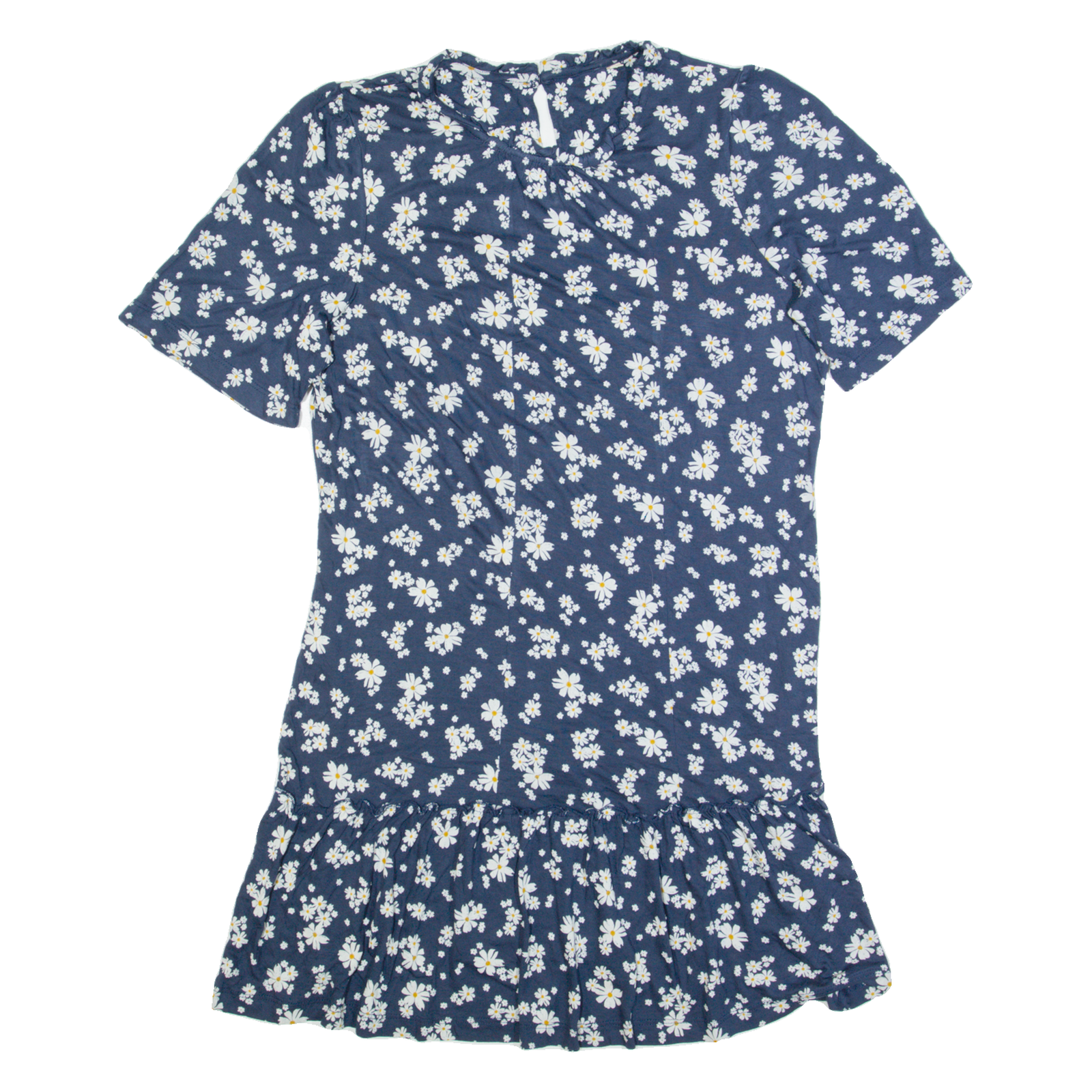 FAT FACE Womens Day Dress Blue Floral Short Sleeve Knee Length M Refurbished - N/A refurbished available on Cerqular