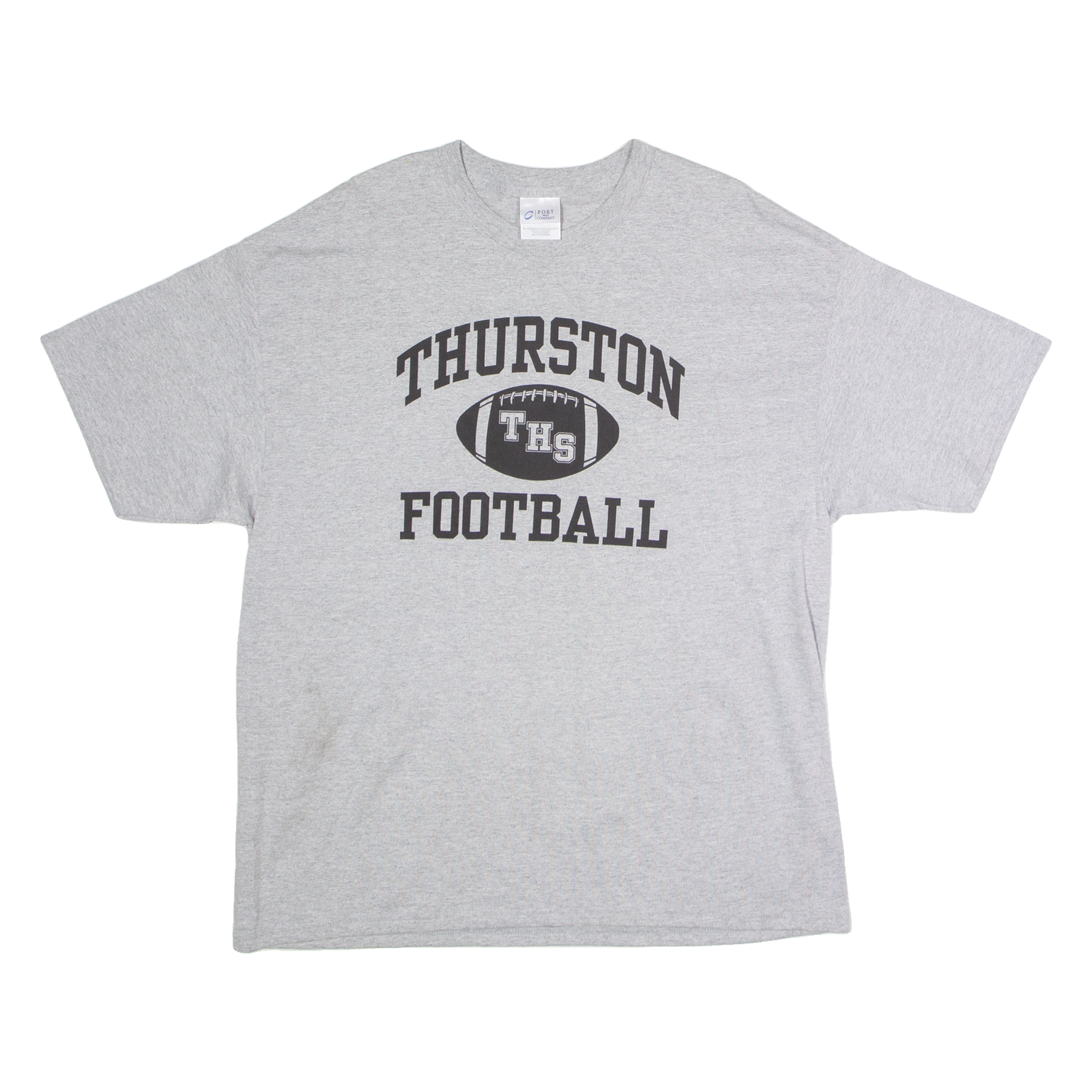 PORT AND COMPANY Thurston High School Football Mens T-Shirt Grey USA XL Refurbished - N/A refurbished available on Cerqular