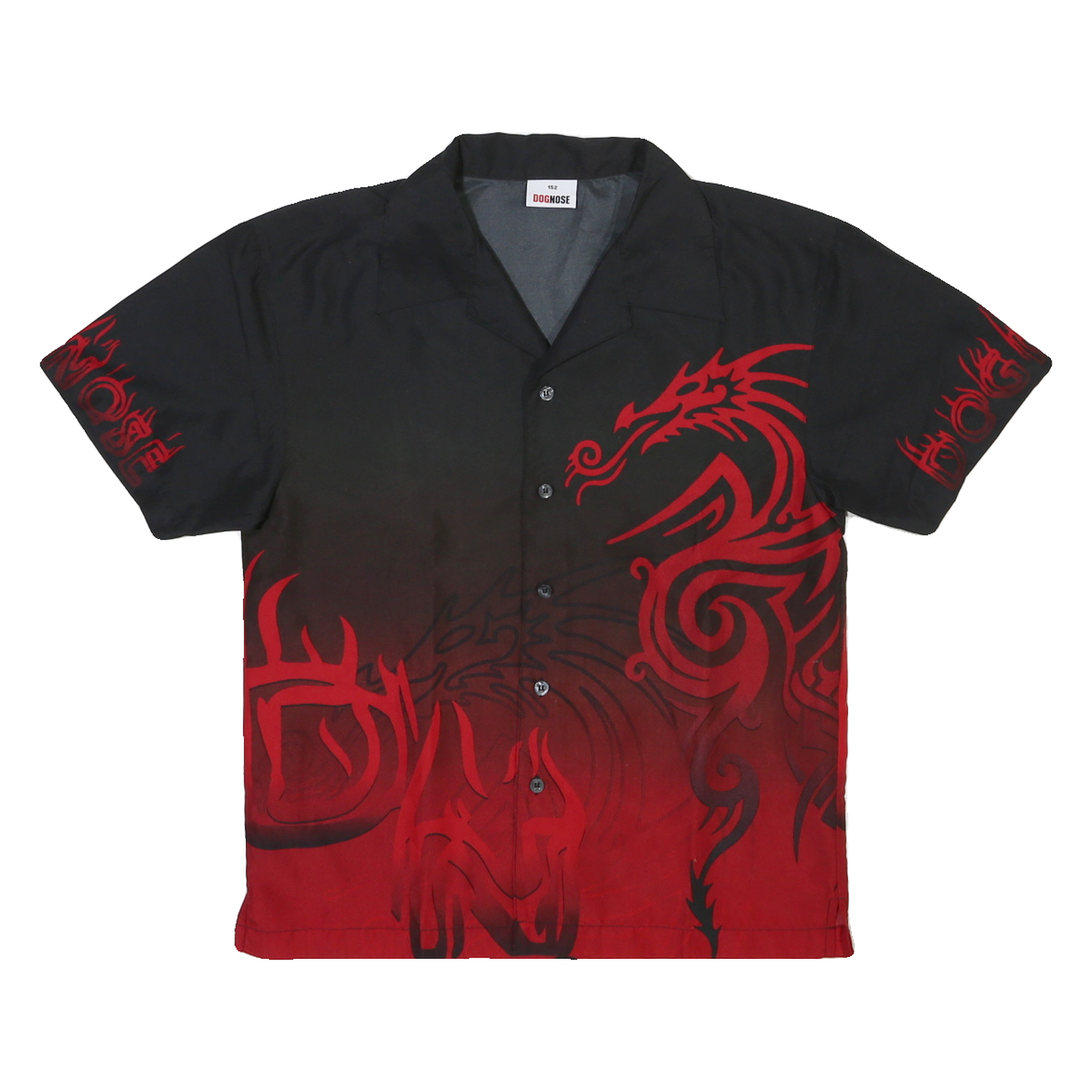 DOGNOSE Mens Black & Red Tribal Print Shirt S Cotton Blend Casual Summer Refurbished - N/A refurbished available on Cerqular