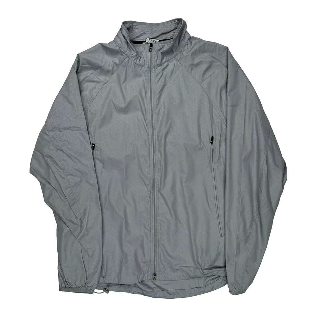 Nike Windbreaker - Large Grey Polyester Refurbished - Thrifted (note: this is a term often used to describe second- refurbished available on Cerqular