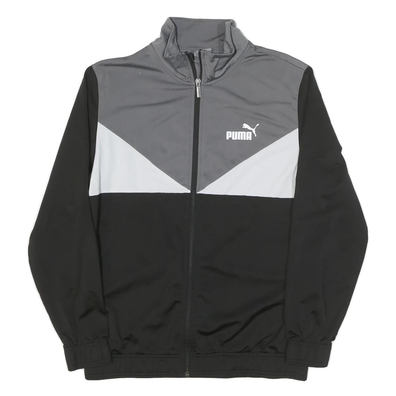 Buy PUMA Mens Black & Grey Track Jacket M Polyester Blend Zip Sportswear Refurbished - $36.39 PUMA Mens Black & Grey Track Jacket M Polyester Blend Zip Sportswear Refurbished - N/A refurbished available on Cerqular