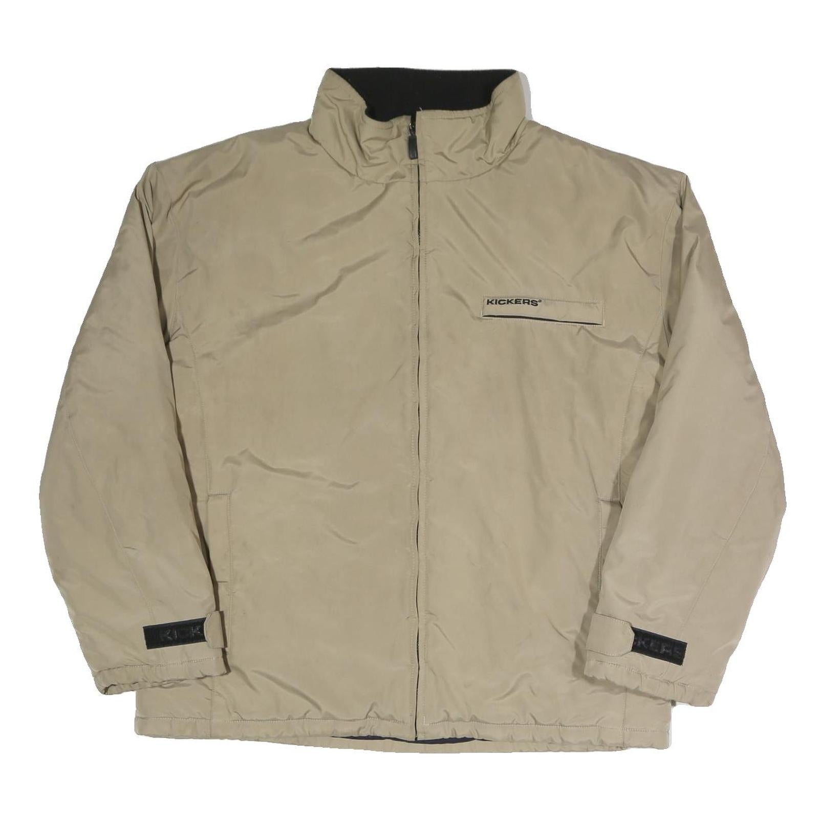 KICKERS Mens Beige Jacket XL Polyester Blend Plain Zip Comfortable Casual Refurbished - N/A refurbished available on Cerqular