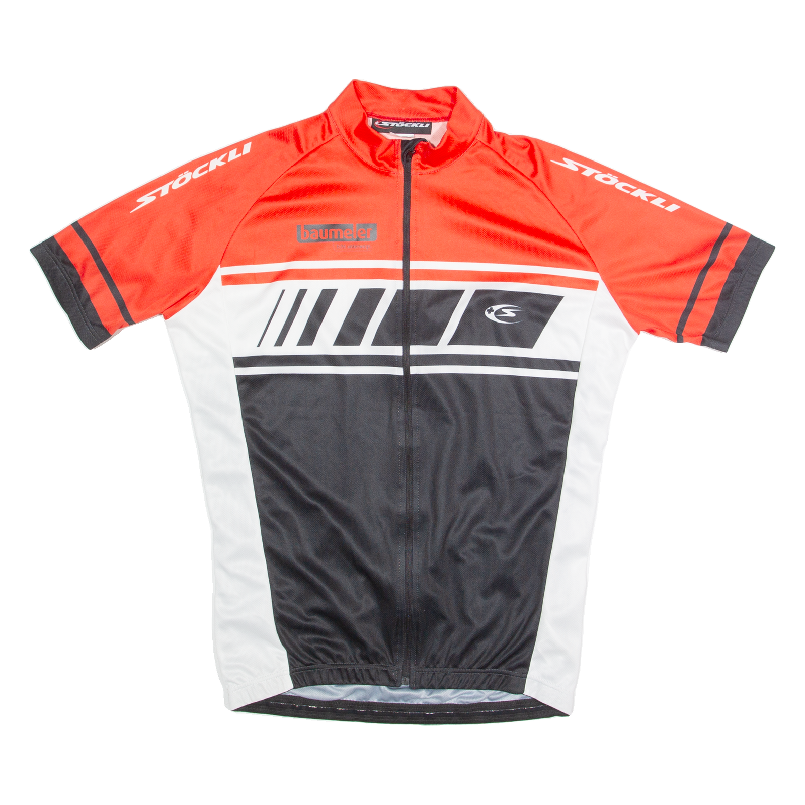 STOCKLI Cycling Zip Up Mens Jersey Red High Neck L Refurbished - N/A refurbished available on Cerqular