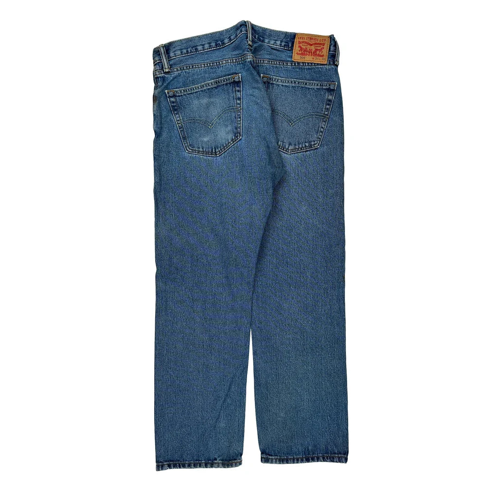 Levis Jeans - 33W 30L Blue Denim Refurbished - Thrifted (note: this is a term often used to describe second- refurbished available on Cerqular