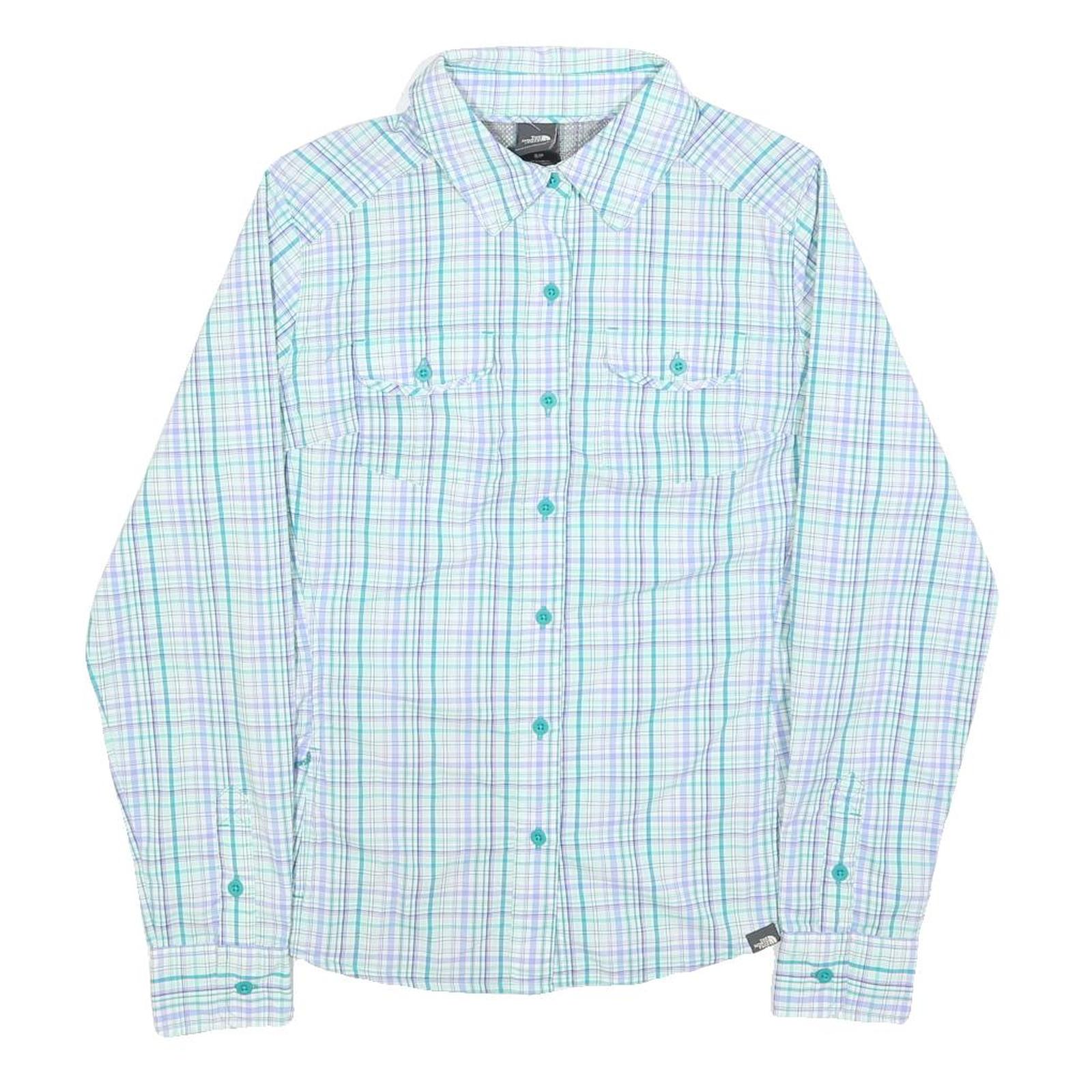 THE NORTH FACE Womens Blue & Purple Check Shirt S Lightweight Breathable Outdoor Refurbished - N/A refurbished available on Cerqular