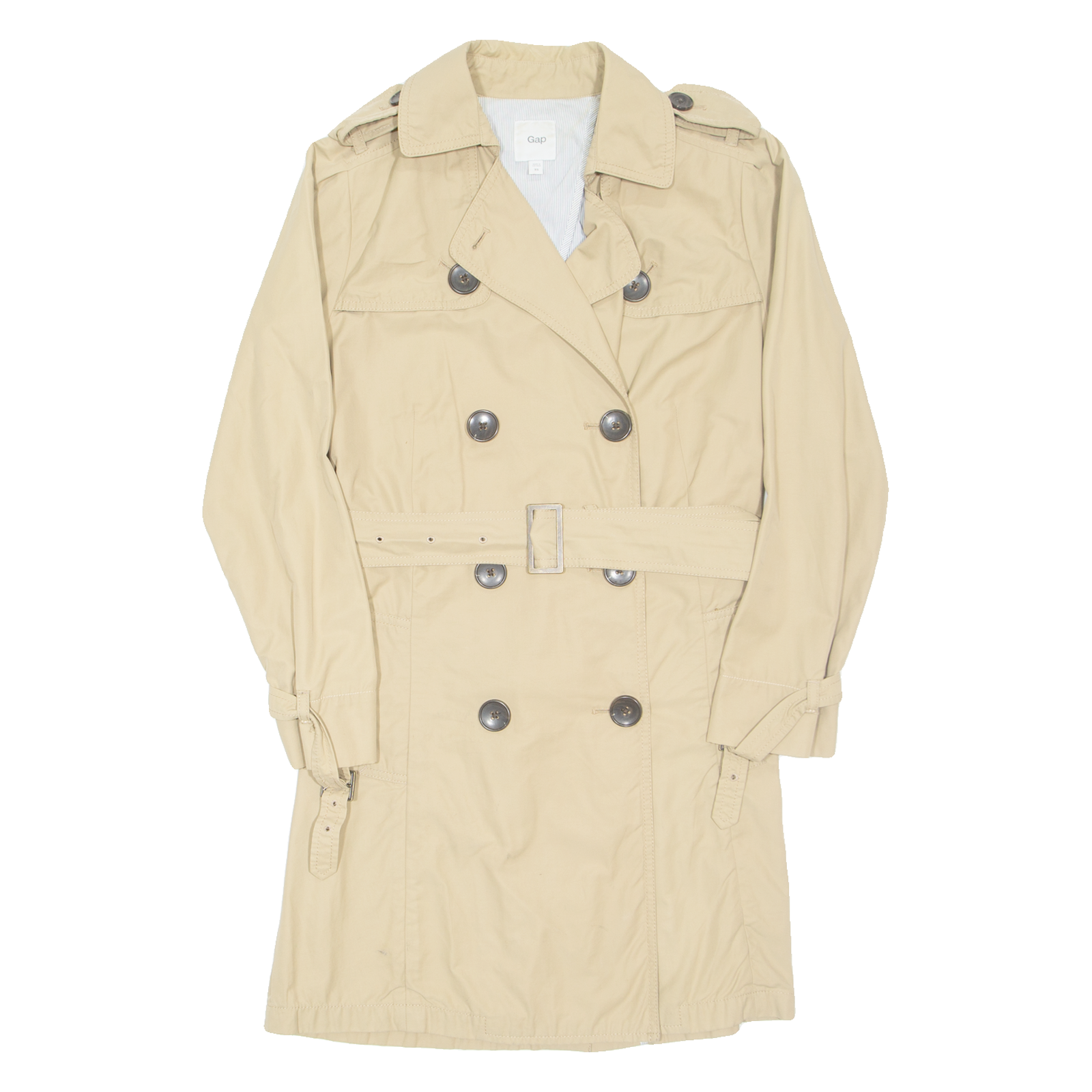 GAP Belted Womens Trench Coat Beige XS Refurbished - N/A refurbished available on Cerqular