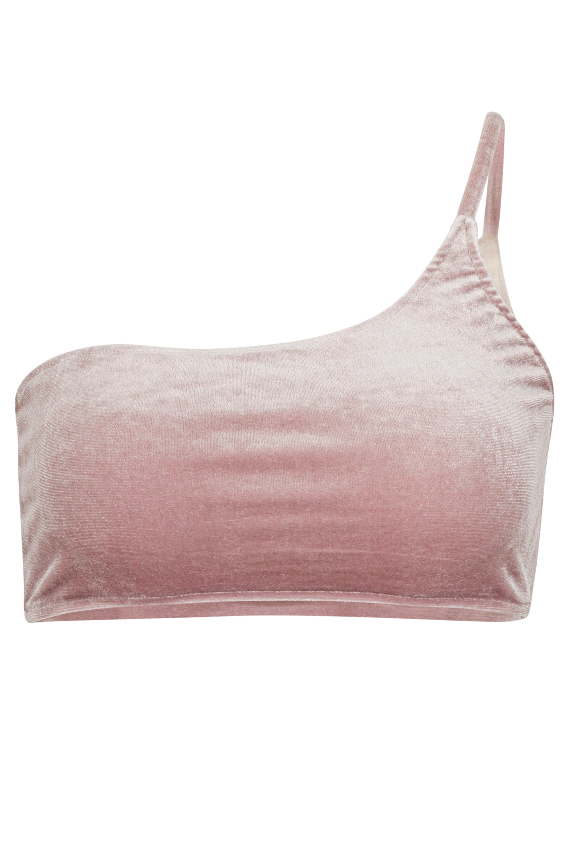 Serena Velvet One Shoulder Bikini Top | Size: Medium Refurbished - Sauipe Swim refurbished available on Cerqular