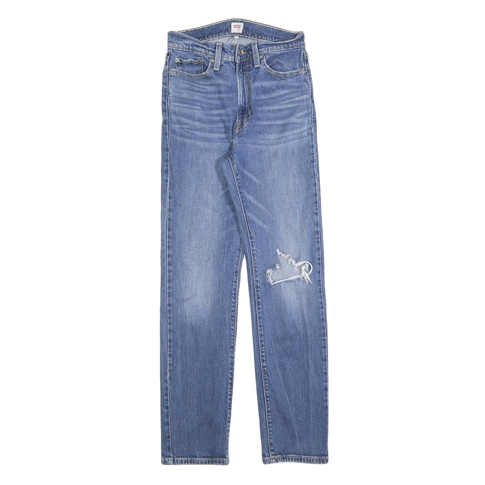 LEVI'S Womens Regular Blue Denim Stone Wash Zip Jeans W27 L30 Classic Fit Casual Refurbished - N/A refurbished available on Cerqular