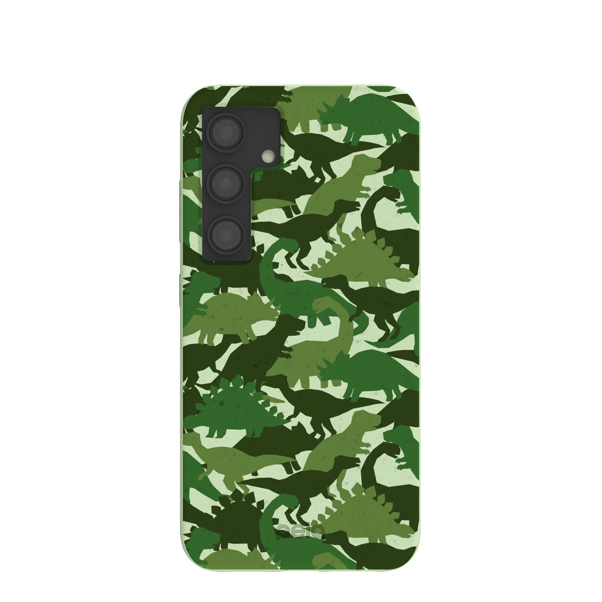 Sage Green Dino Camo Samsung Galaxy S24 Case Refurbished - Pela Case refurbished available on Cerqular