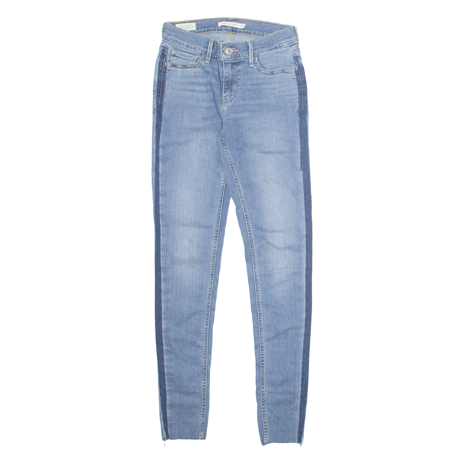 LEVI'S 710 Premium Womens Jeans Blue Regular Skinny Stone Wash W26 L32 Refurbished - N/A refurbished available on Cerqular