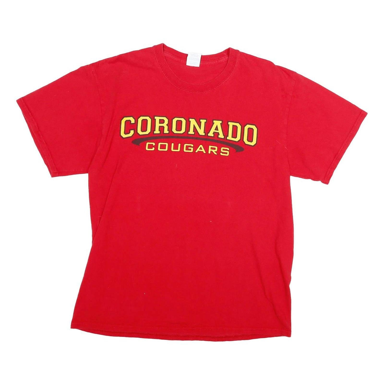 PORT & COMPANY Mens Red Coronado Cougars Graphic T-Shirt L Short Sleeve Crew Refurbished - N/A refurbished available on Cerqular