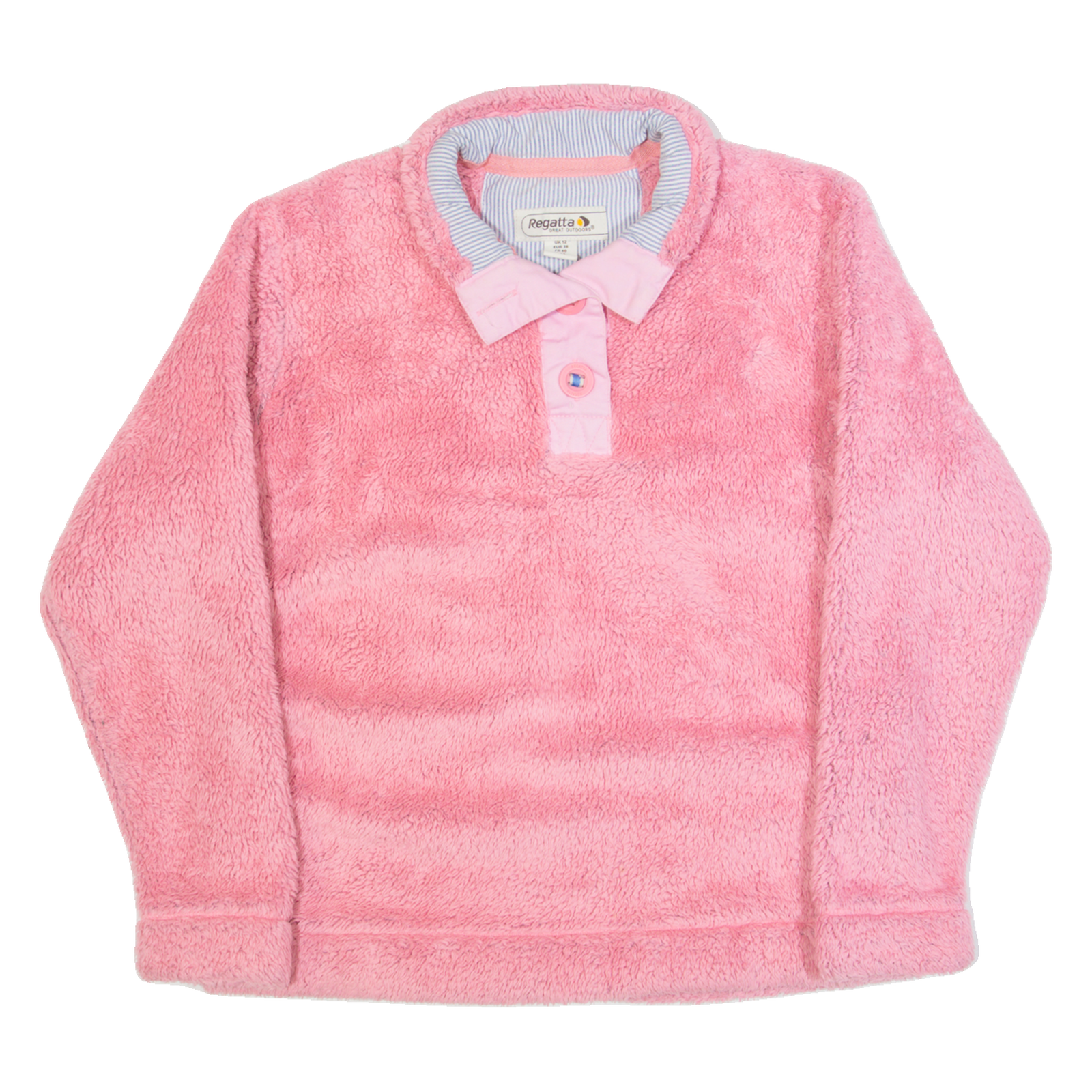 REGATTA Womens Fleece Pink Button Neck UK 12 Refurbished - N/A refurbished available on Cerqular