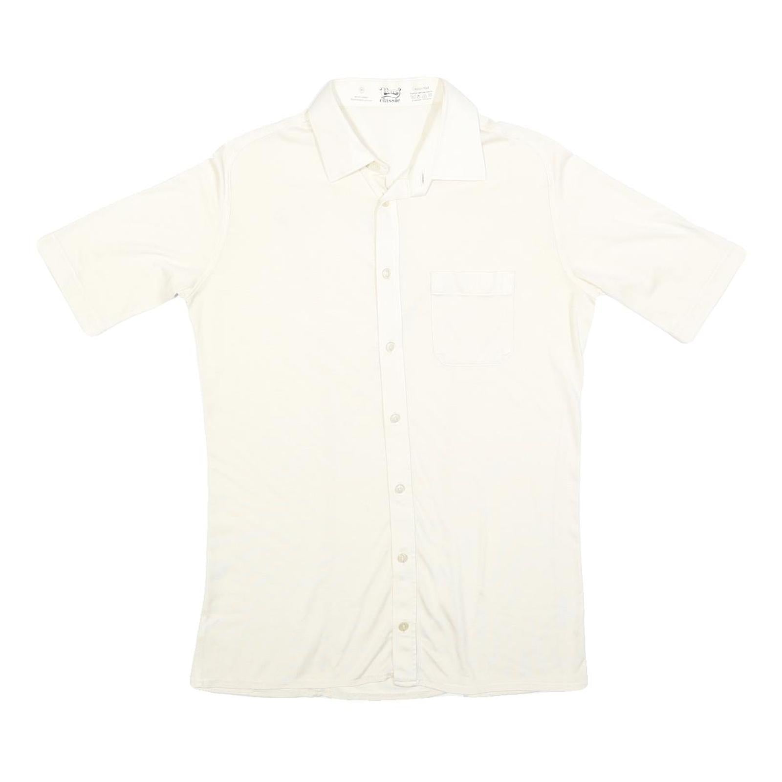 LIBERTO Mens White Shirt S Polyester Blend Short Sleeve Pocket Casual Refurbished - N/A refurbished available on Cerqular