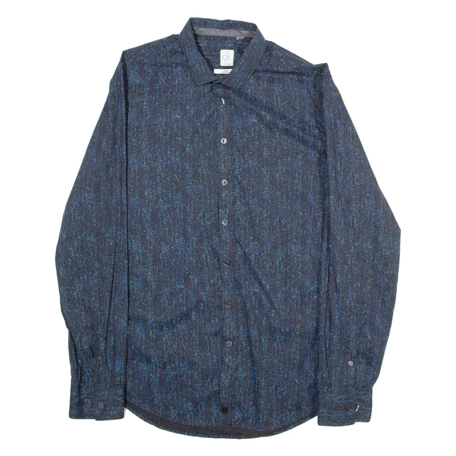 CALVIN KLEIN Slim Fit Mens Shirt Blue Long Sleeve S Refurbished - N/A refurbished available on Cerqular