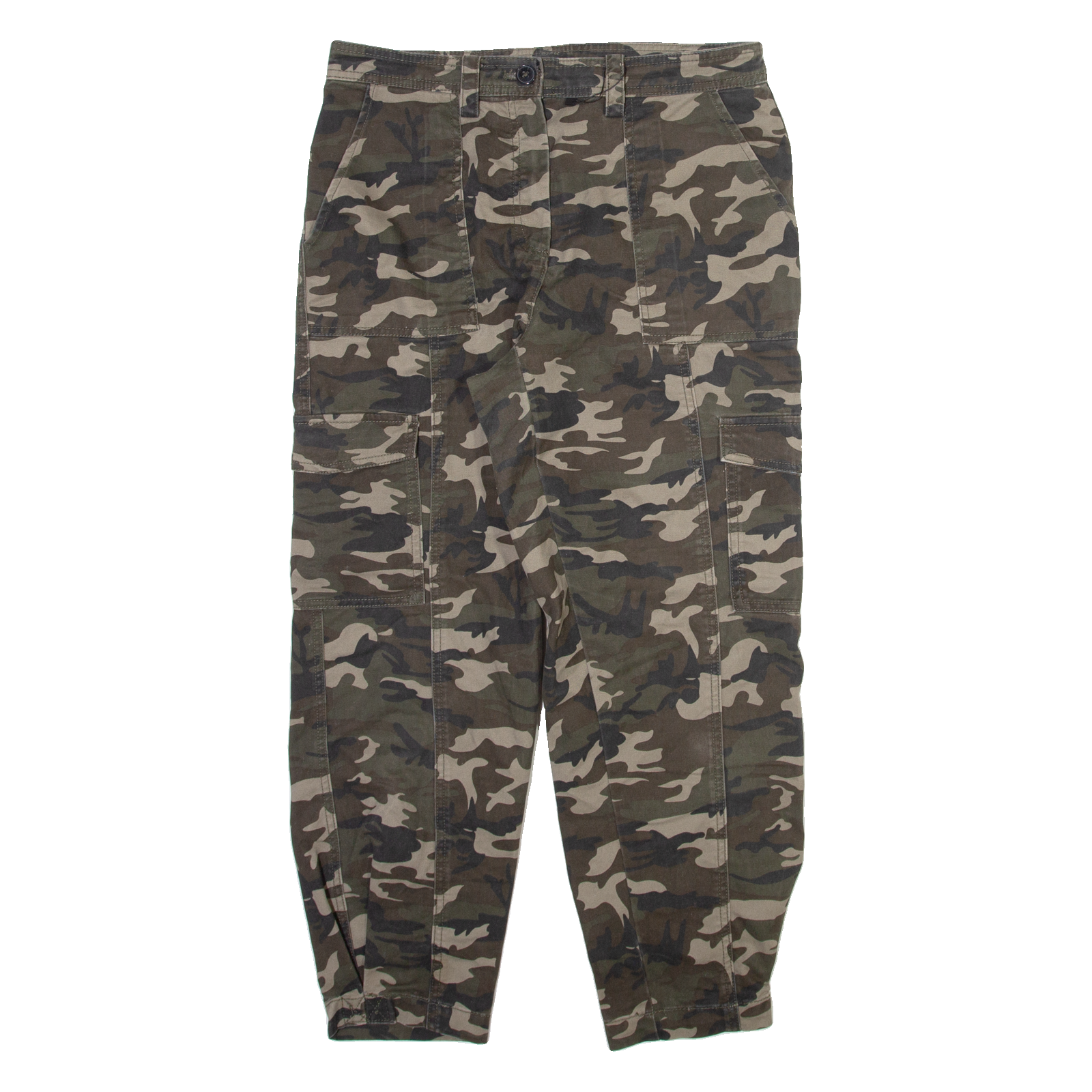AMISU Camo Cargo Womens Trousers Grey Relaxed Tapered W30 L26 Refurbished - N/A refurbished available on Cerqular