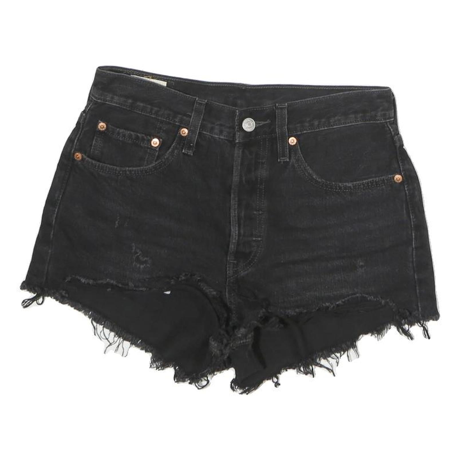 Buy LEVI'S Womens Black Denim Cut-Off Shorts M W30 Distressed Casual Summer Refurbished - $25.99 LEVI'S Womens Black Denim Cut-Off Shorts M W30 Distressed Casual Summer Refurbished - N/A refurbished available on Cerqular